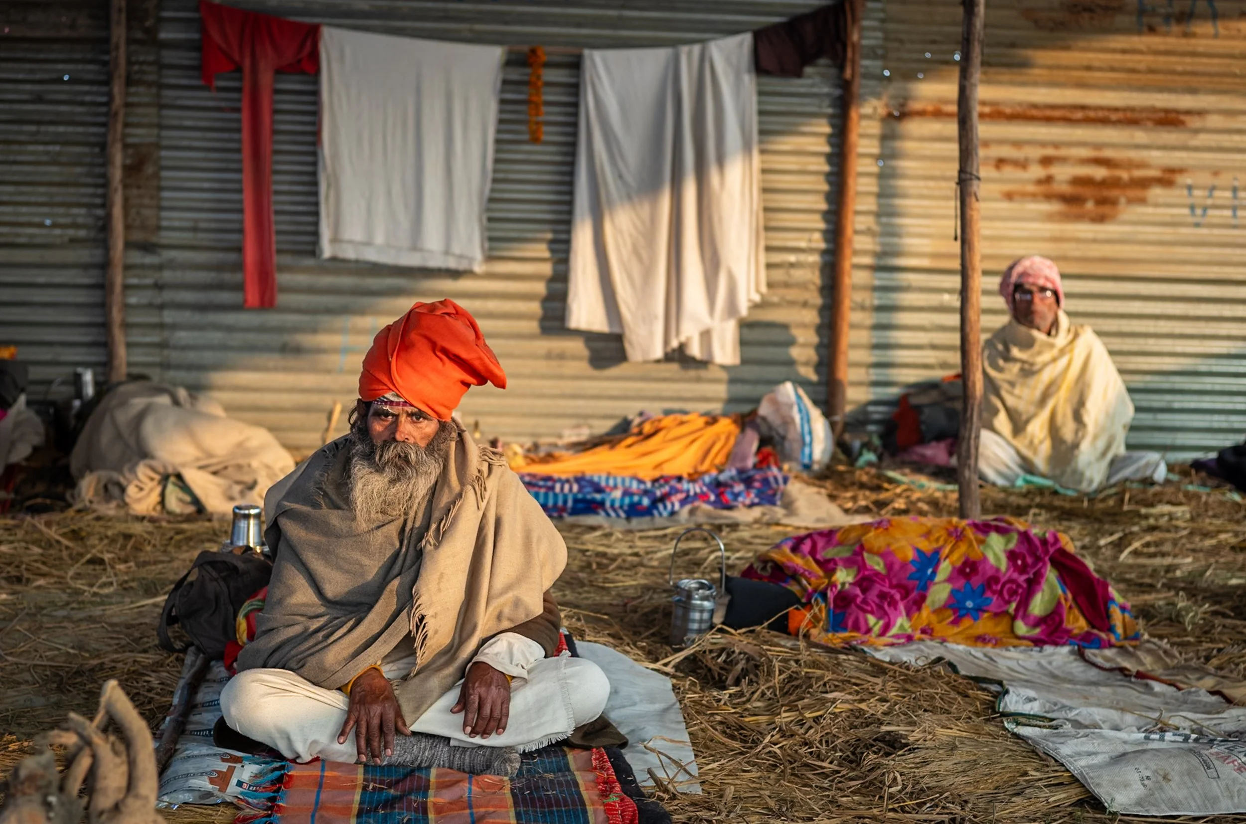 Portrait of Sadhu in Allahabad for Magh Mela