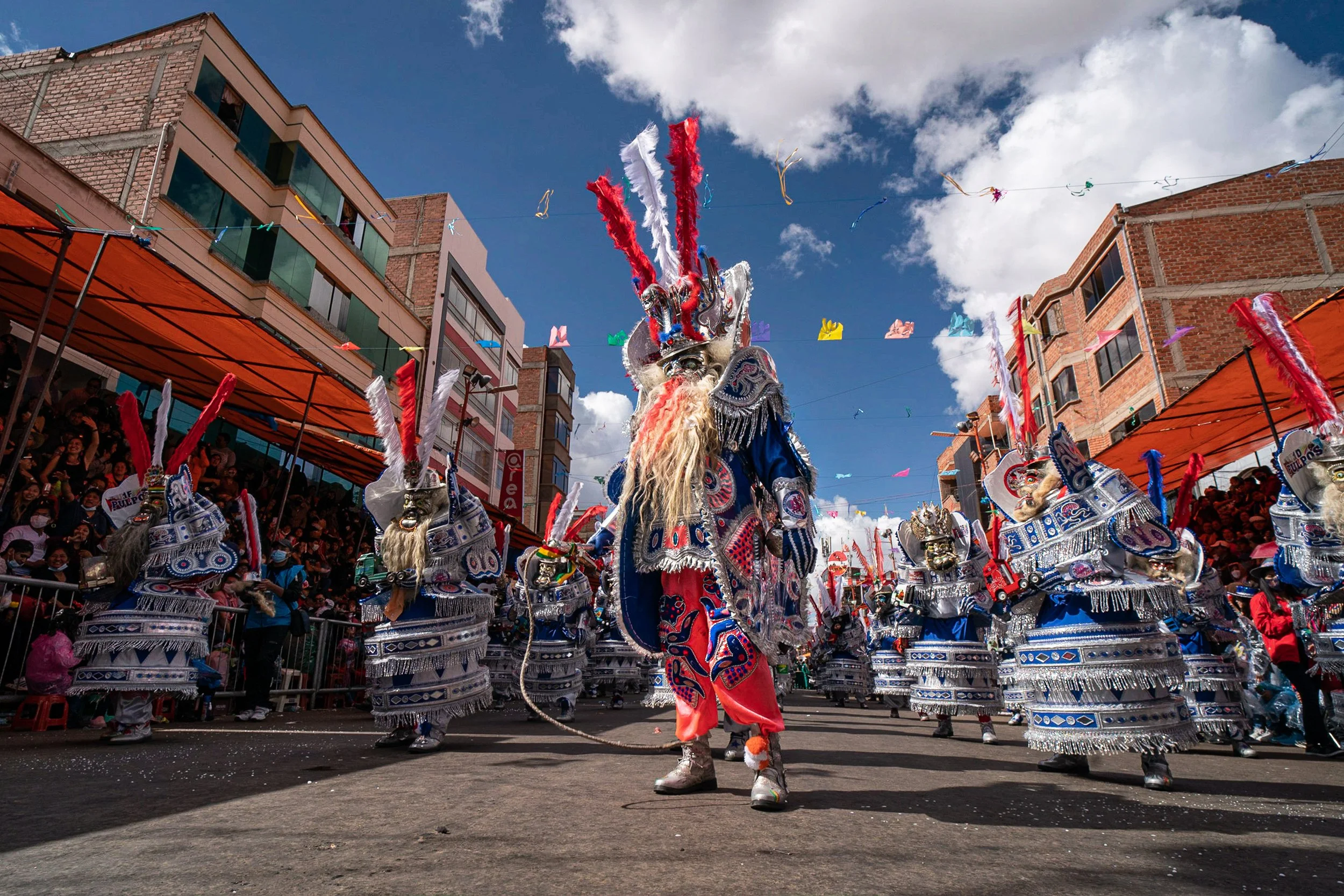 Moreno Caporal standing during the Peregrinación