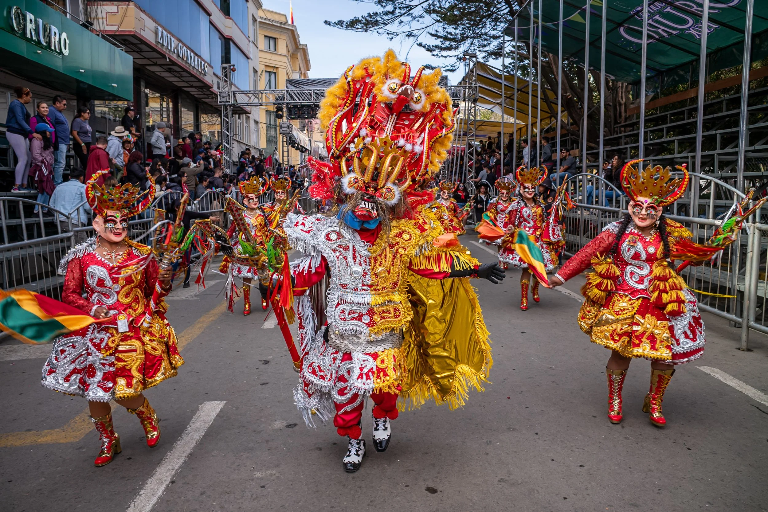 Diablos from Diablada Autentica during the Peregrinación