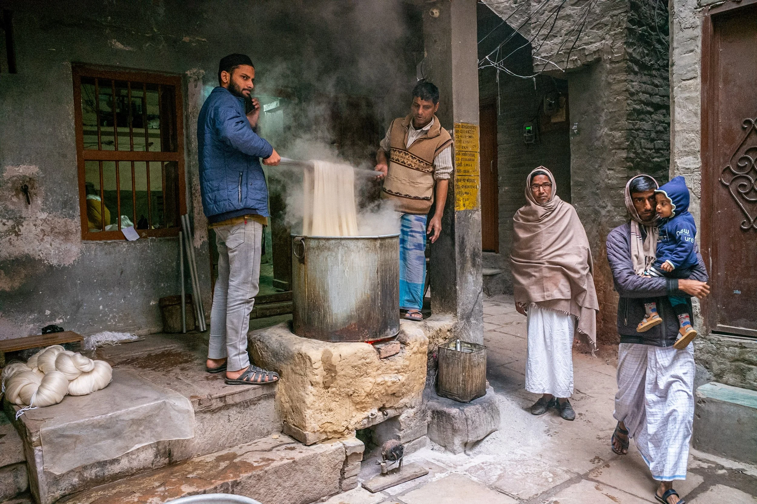 Silk workers in Varanasi