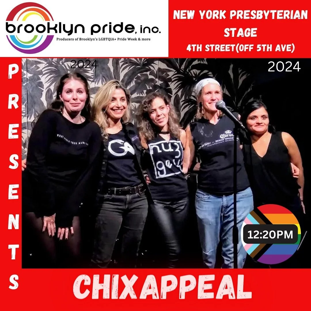 Brooklyn Pride 2024 Stage - Chix Appeal is a local NYC cover band promoting amazing women of Rock from the 70&rsquo;s right through to the present! They get the crowd singing as they forget about the stress of life for a few minutes. Chix Appeal also