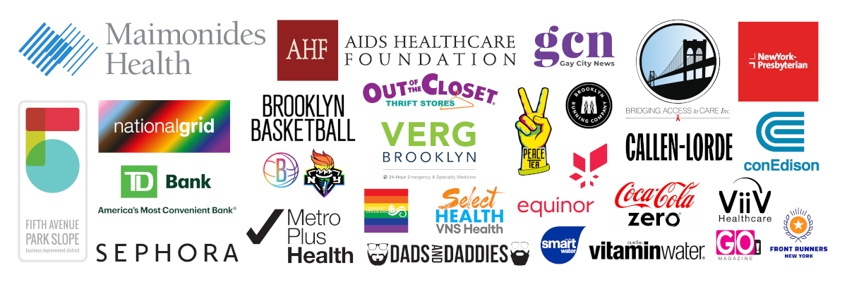 Logos for the sponsors of Brooklyn Pride 2024