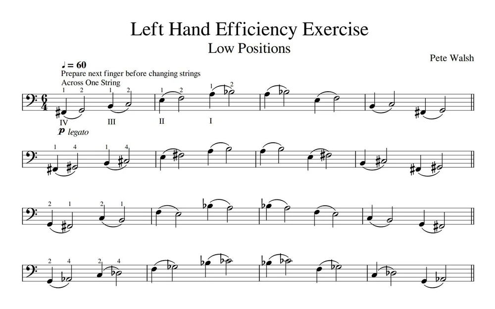 Left Hand Efficiency Exercise — Pete Walsh