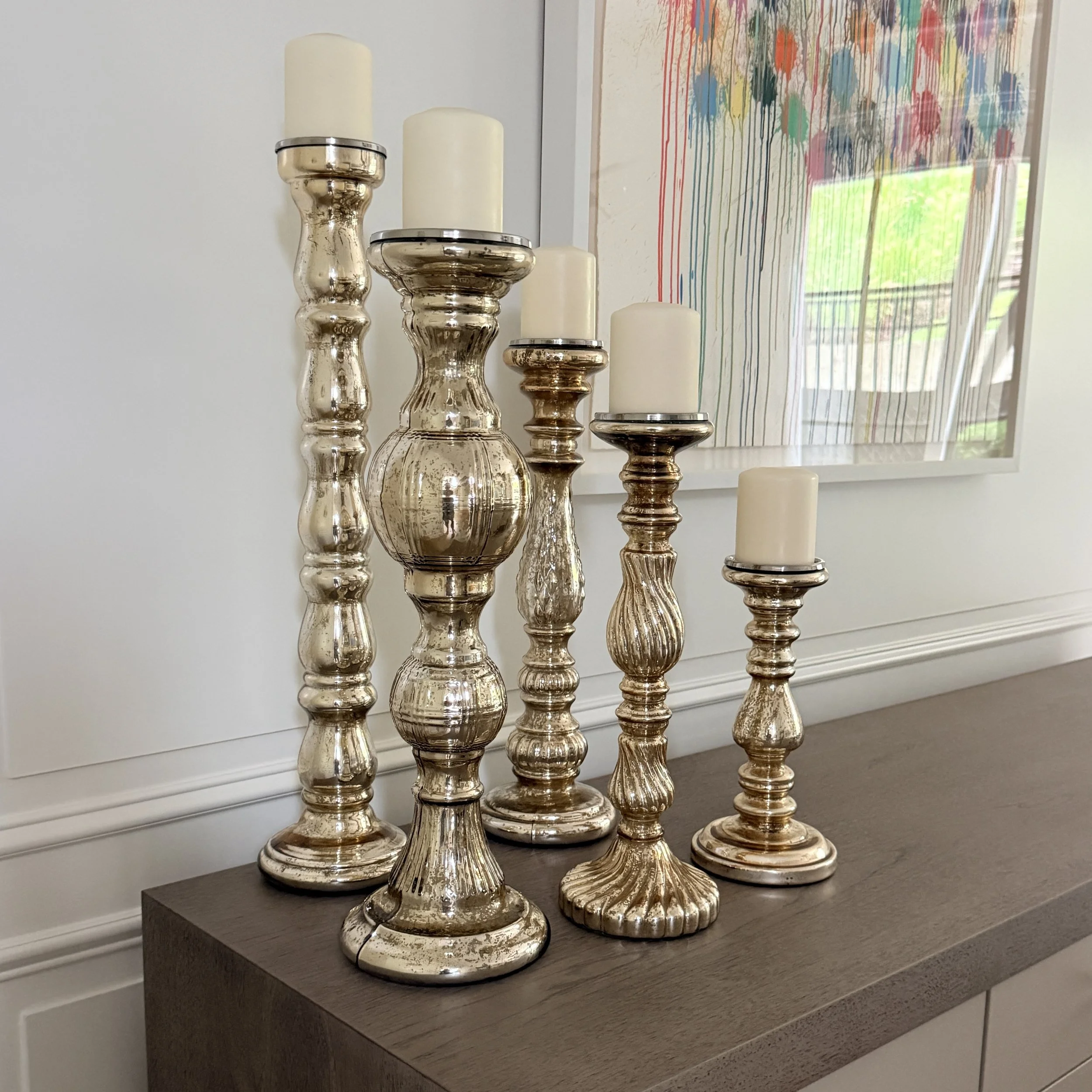 Set of 5 Horchow Candle Holders