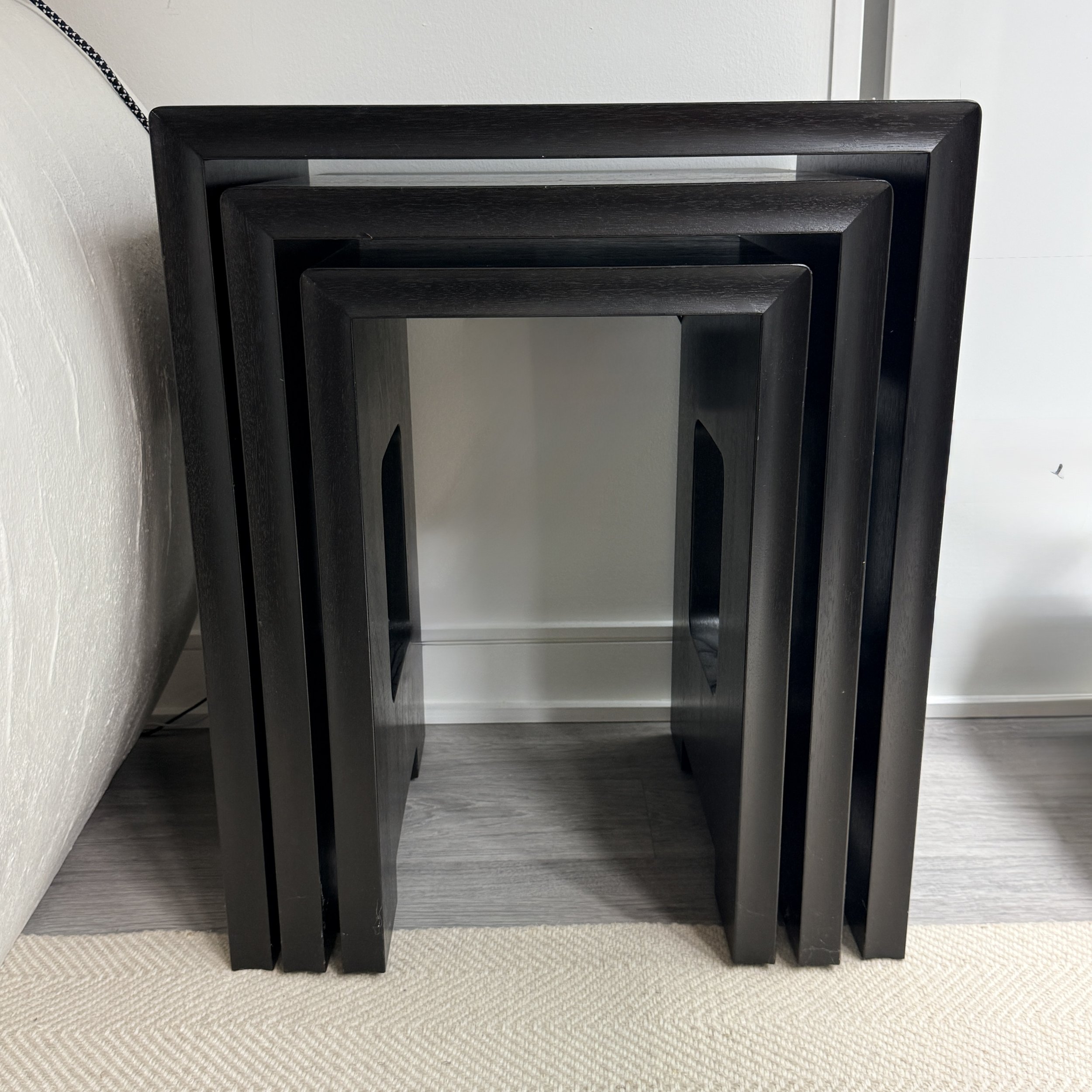 Trio of Holly Hunt Modernist Nesting Tables