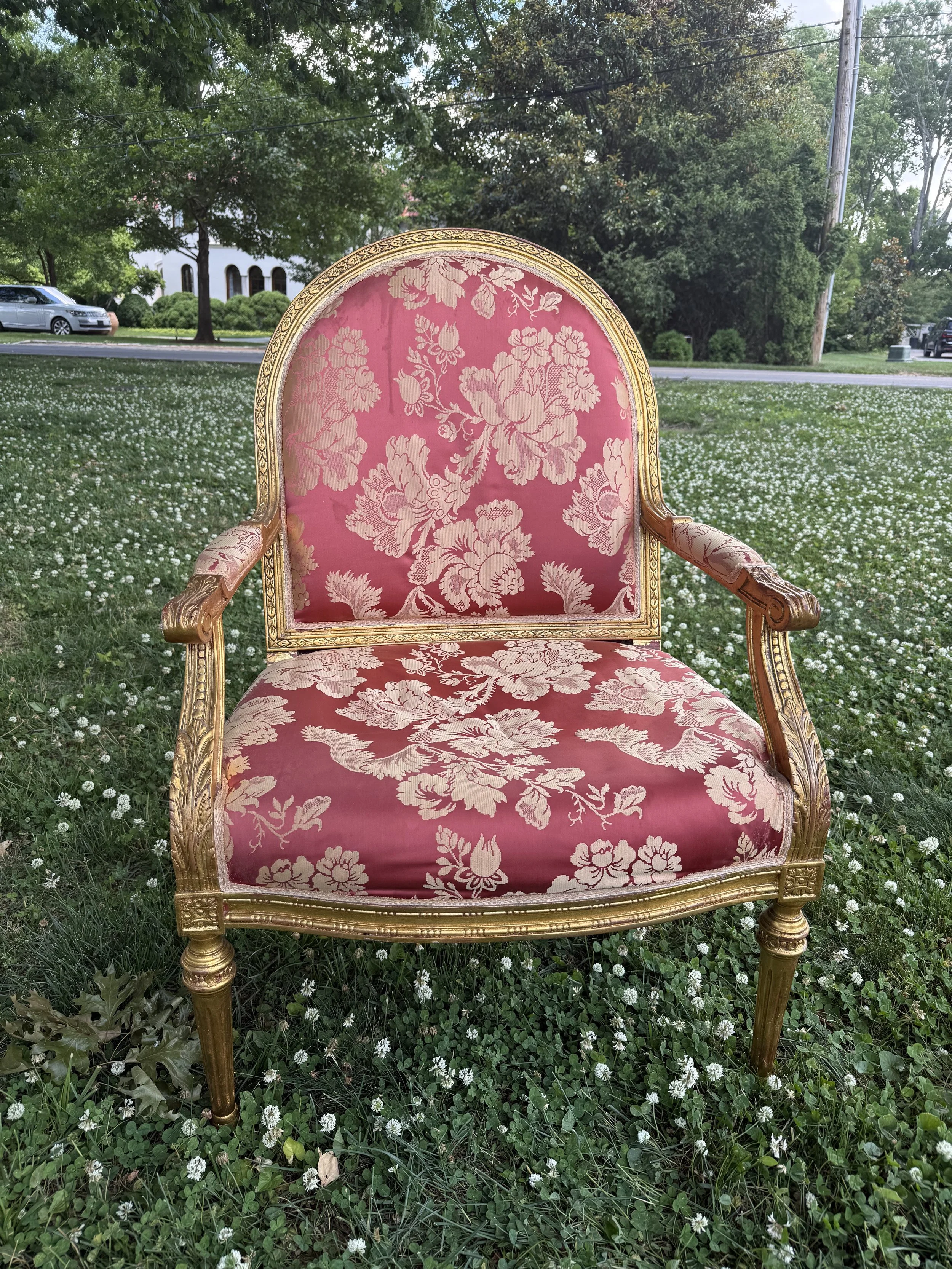 Gilded Louis XVI-Style Armchair