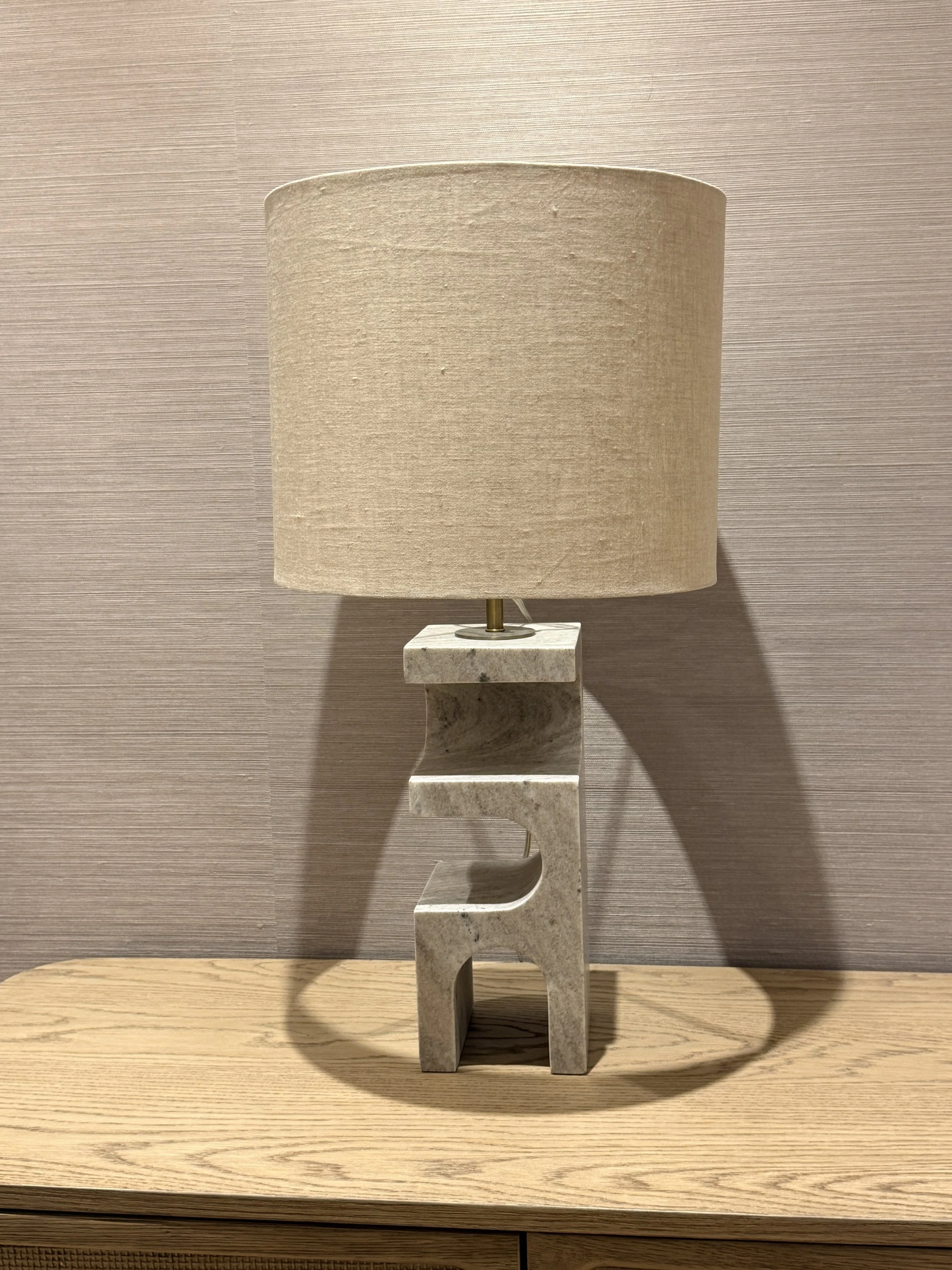 Crate & Barrel Boveda Stone Lamp—two available