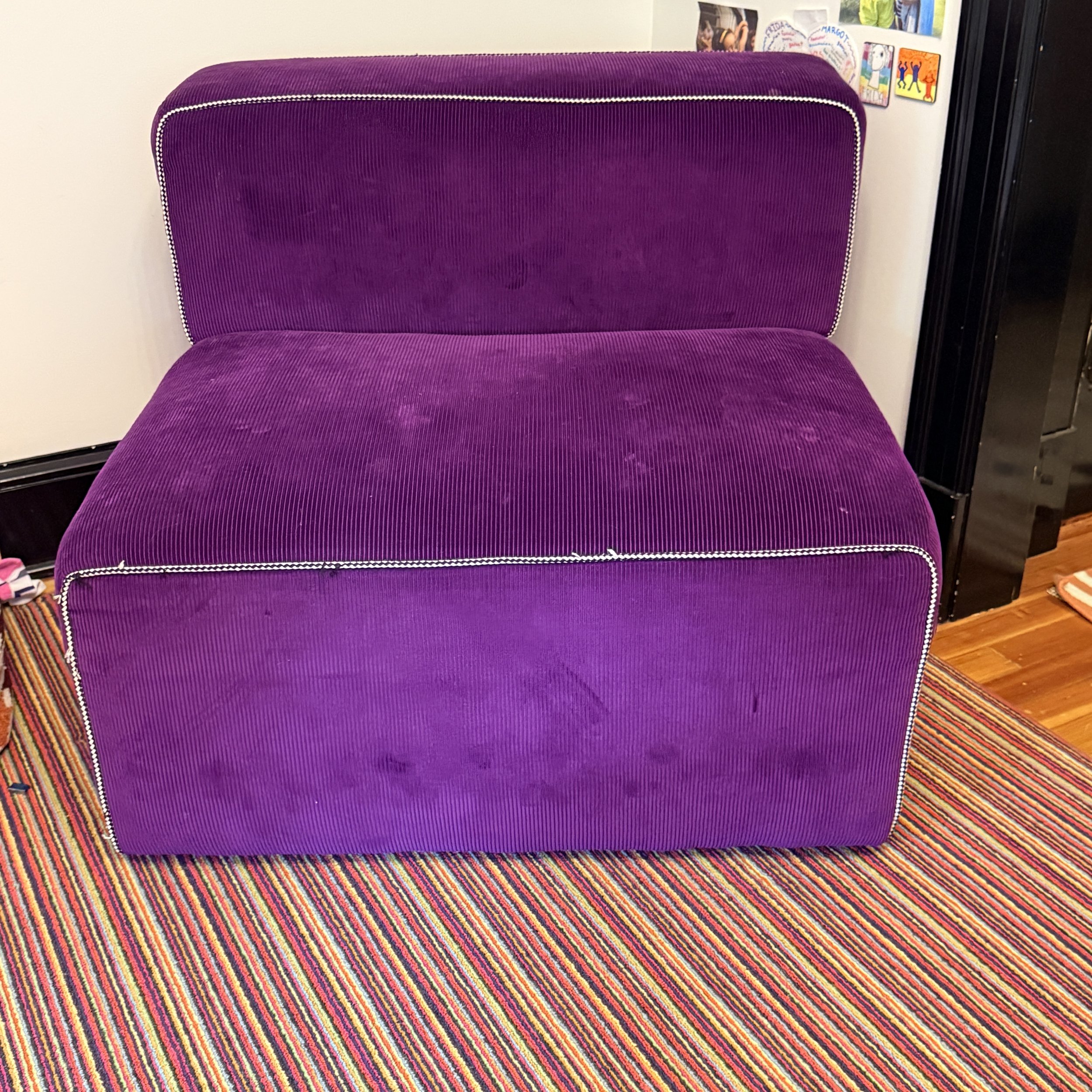 Vintage Purple Corduroy Chair