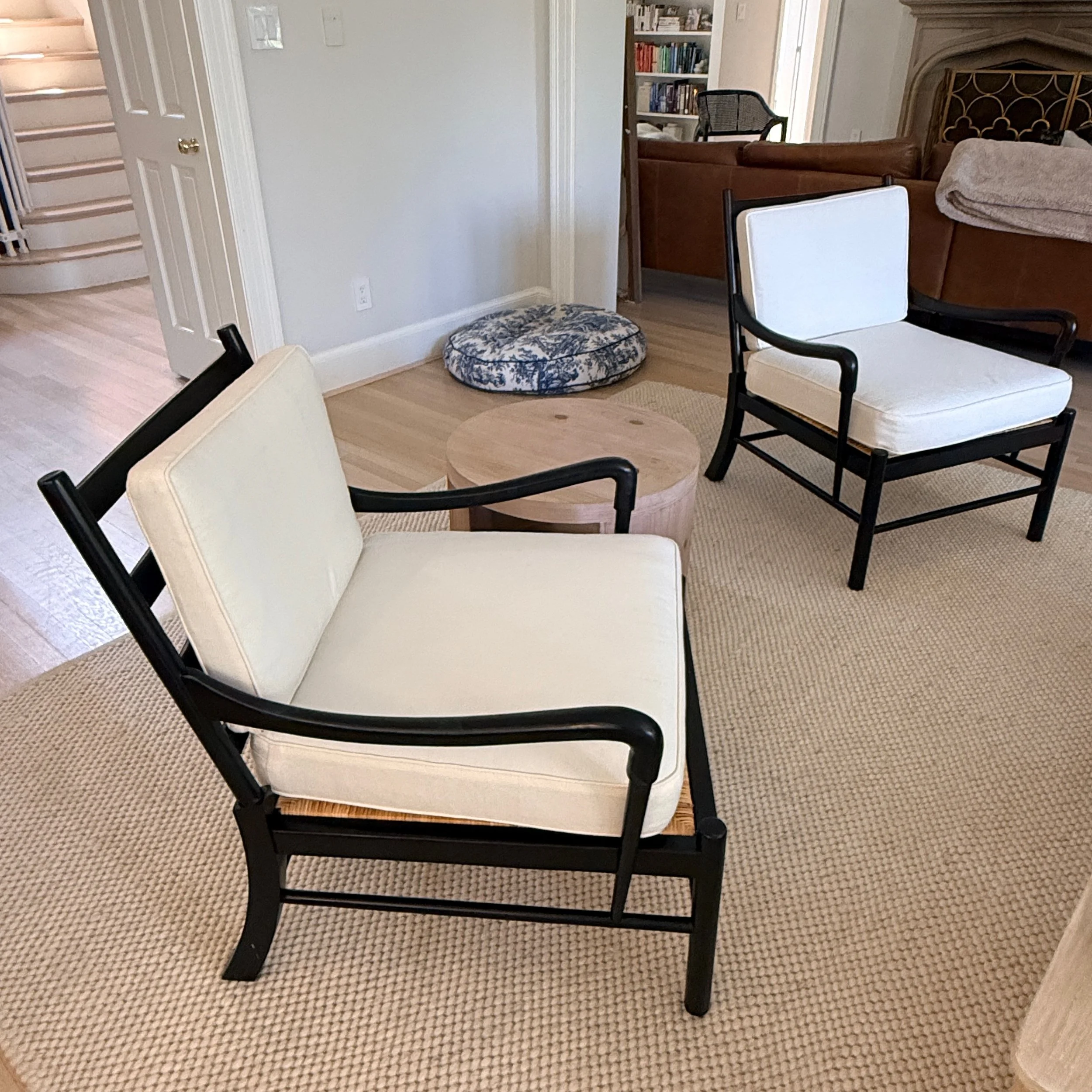 Pair of Large Scale Ladder Back Chairs