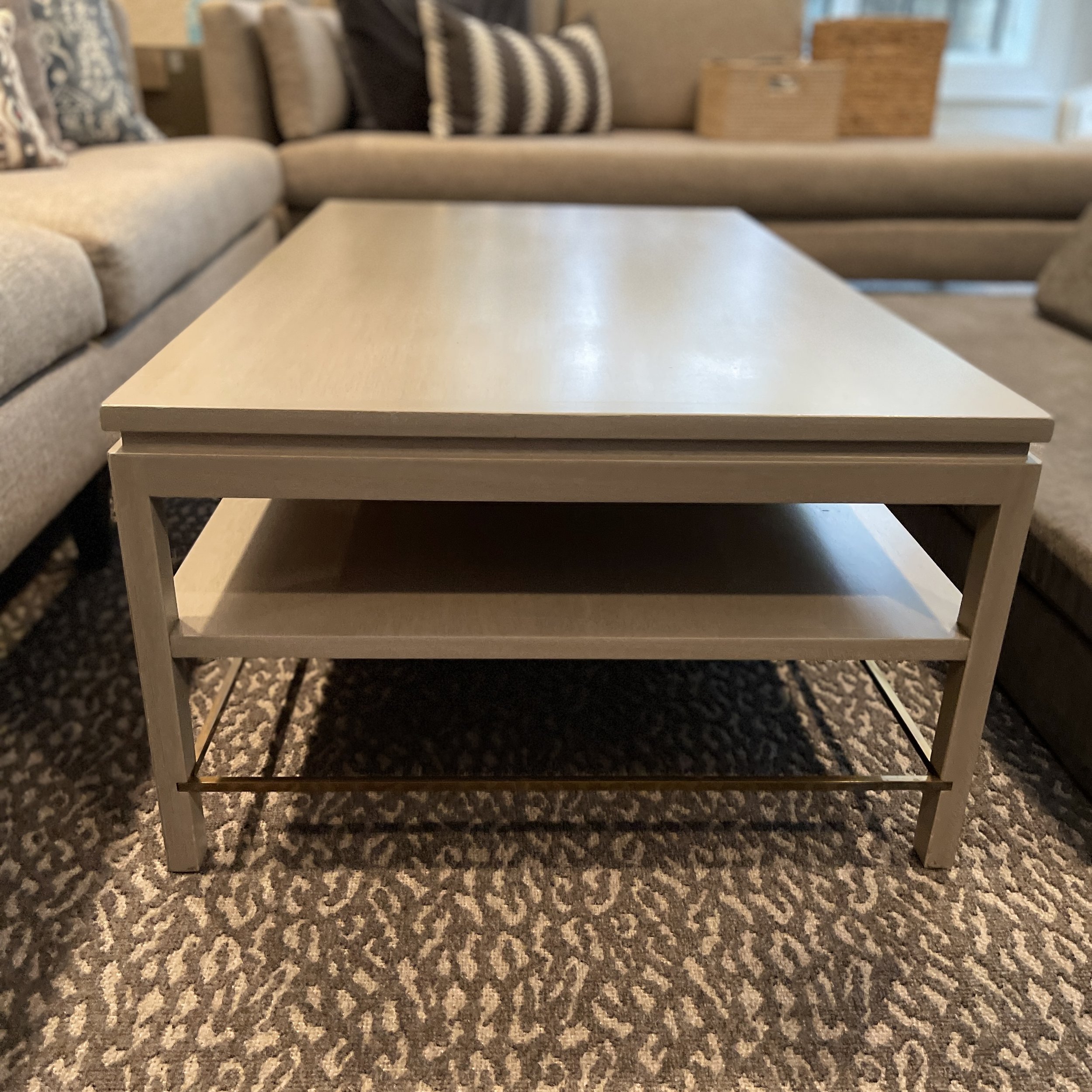 Brass Stretcher Coffee Table After Edward Wormley, ca. 1950s — GoneGirl