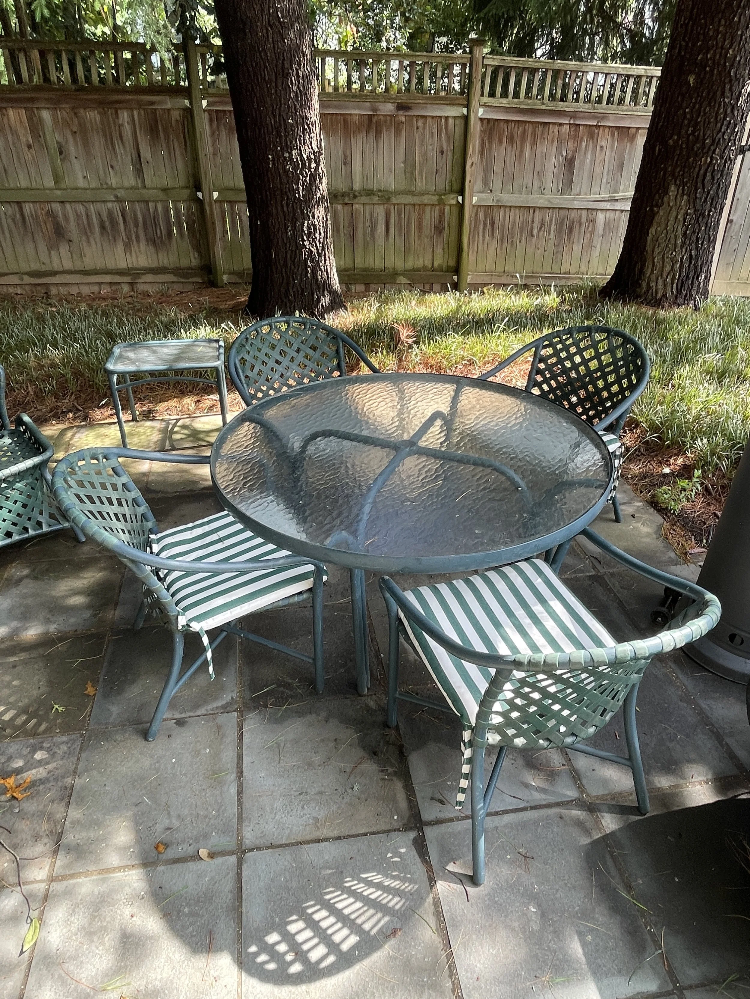 1980s Brown Jordan Tamiami Patio Table and Four Chairs — GoneGirl