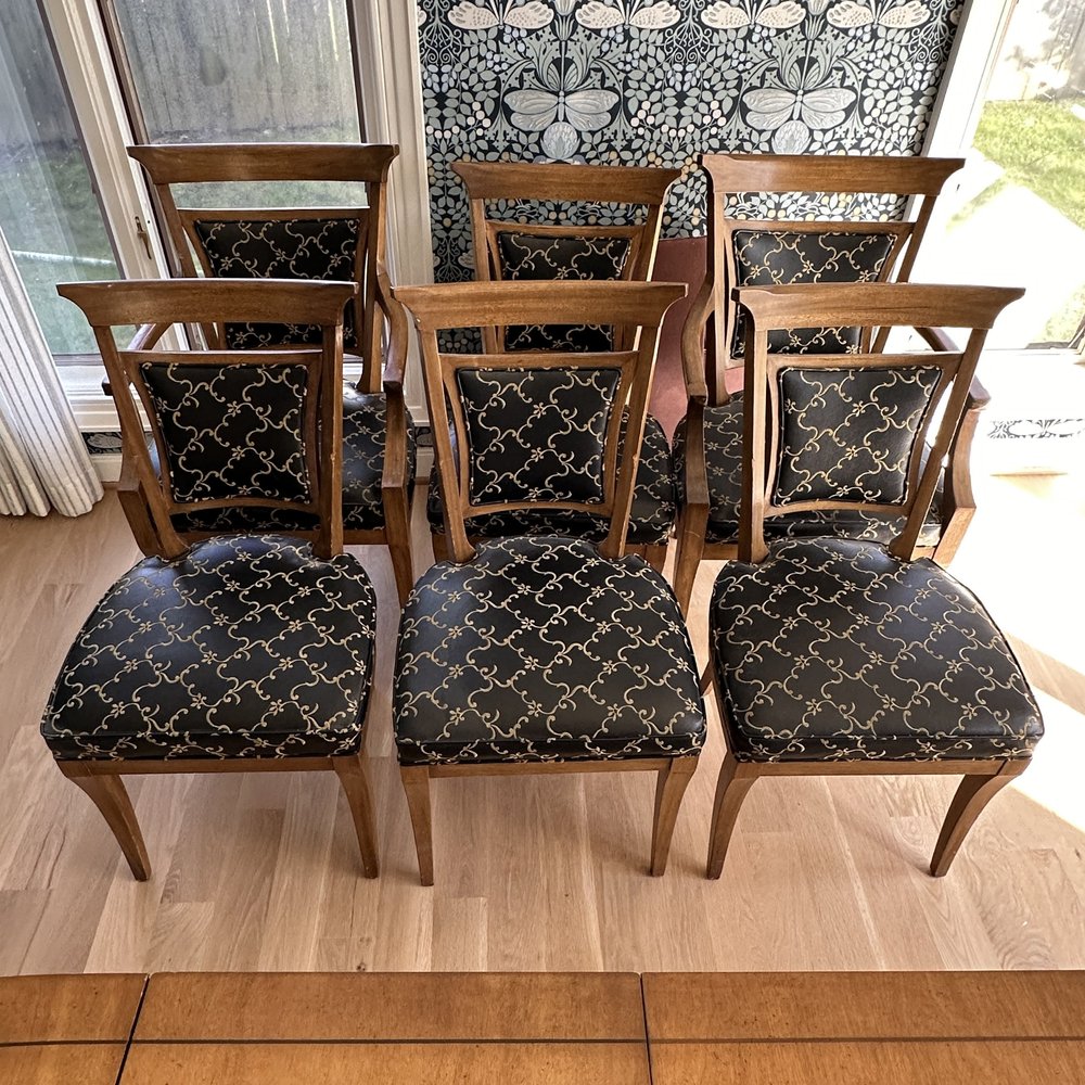 antique dining chair set