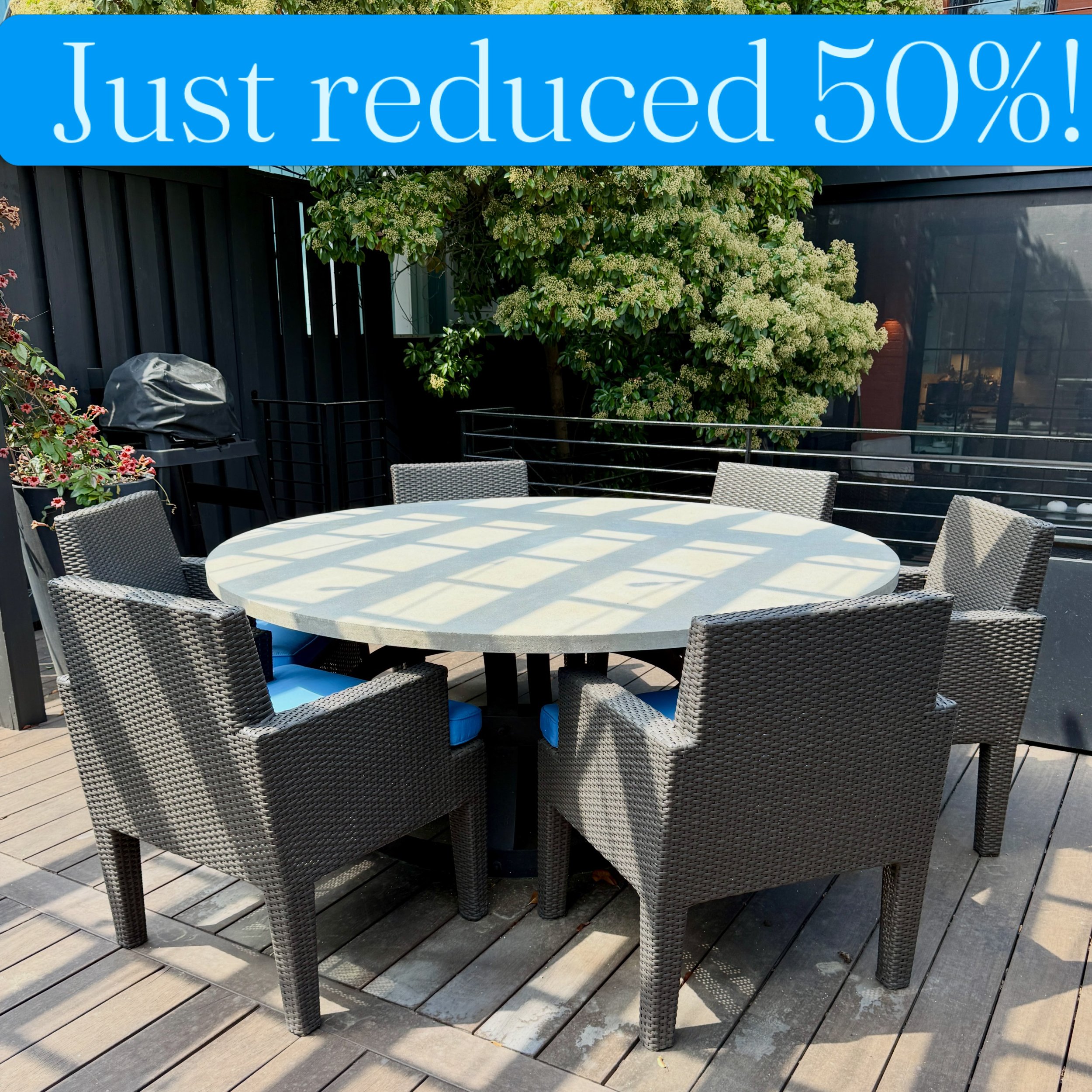 Just reduced 50%
.
.
.
.
.
#restorationhardwareoutdoor
#rh
#allweatherwicker 
#outdoordining