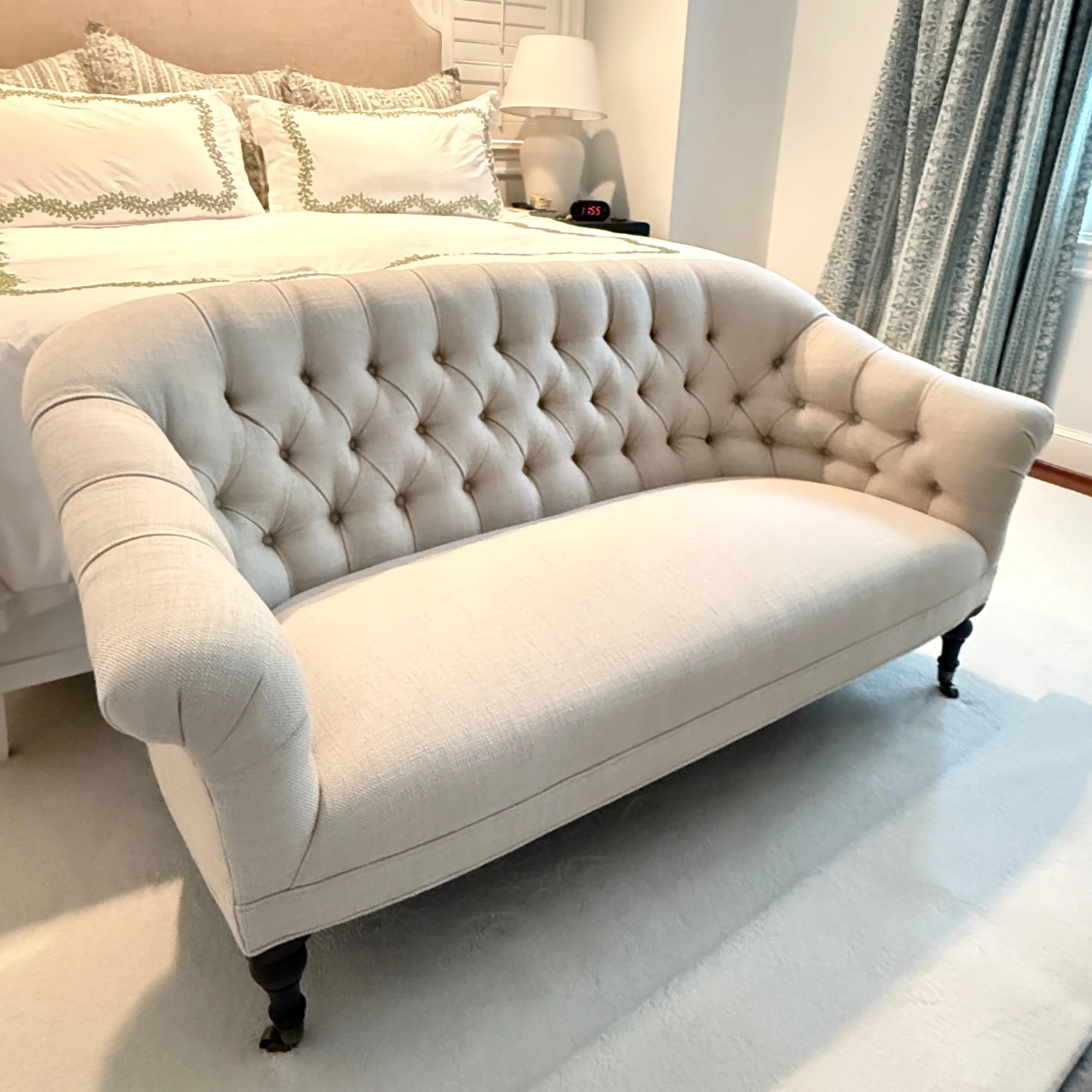Lee Industries Tufted Linen Loveseat