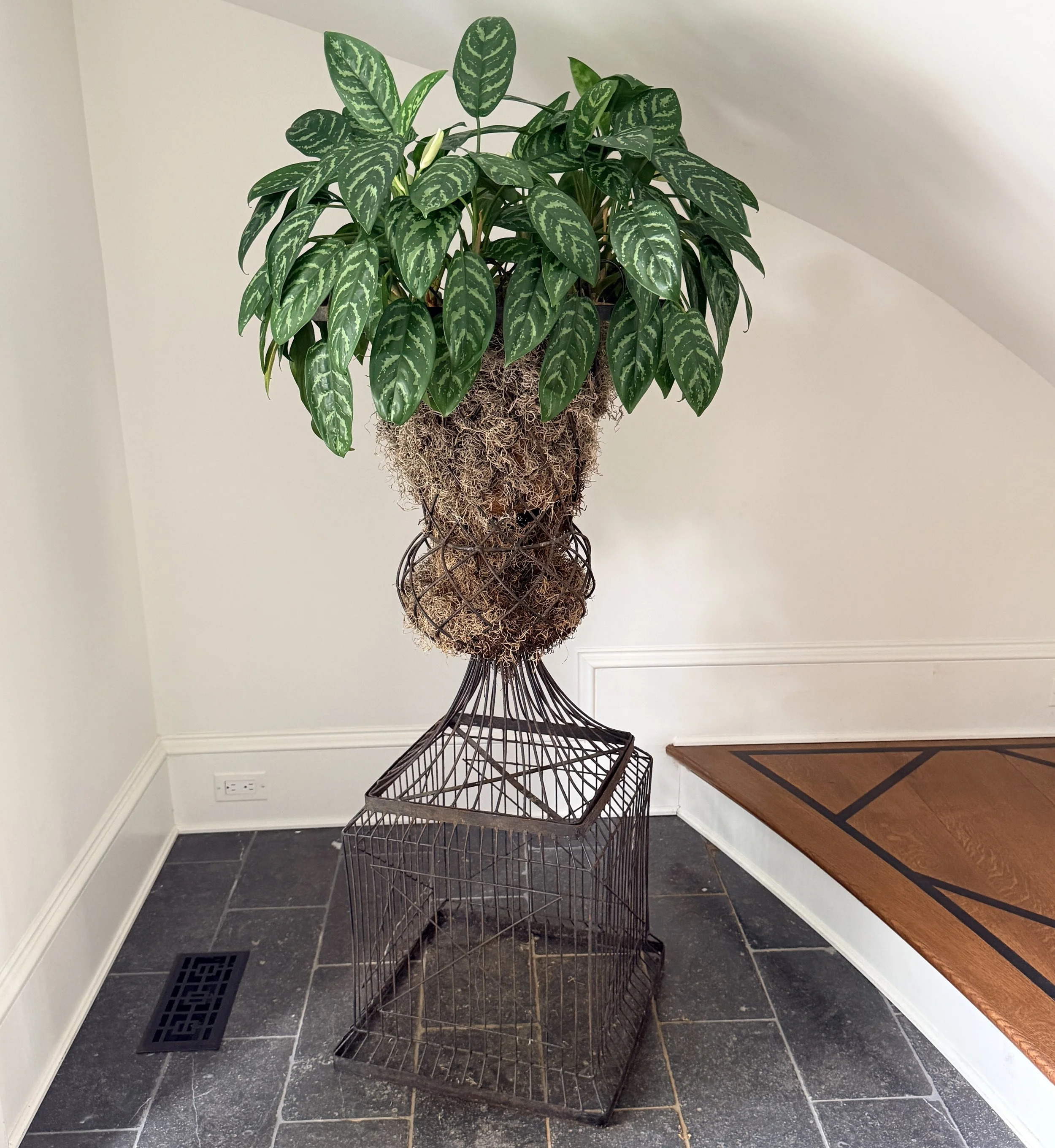 Tall Wire Urn Planter 