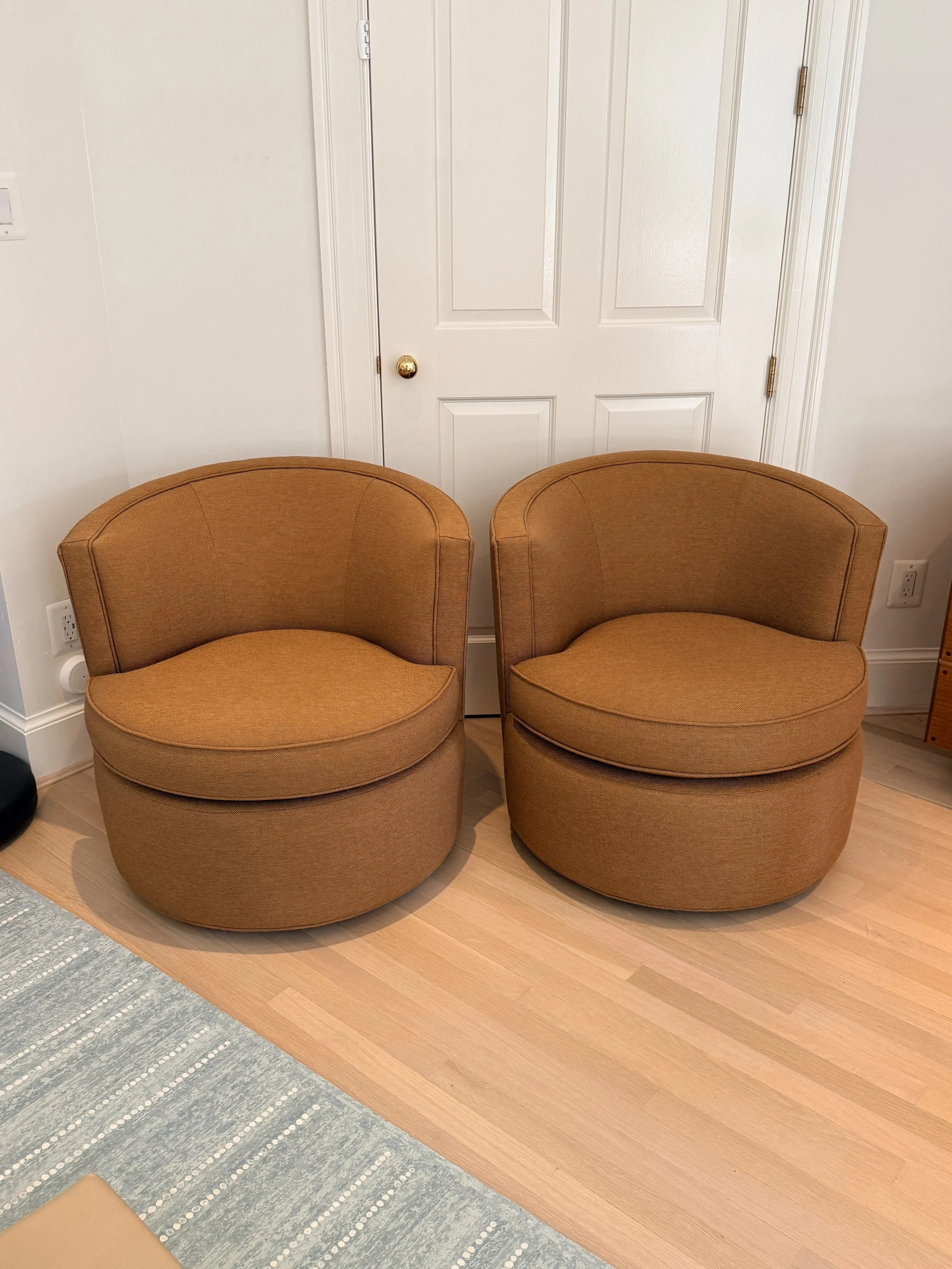 Pair Room & Board Otis Swivel Chairs