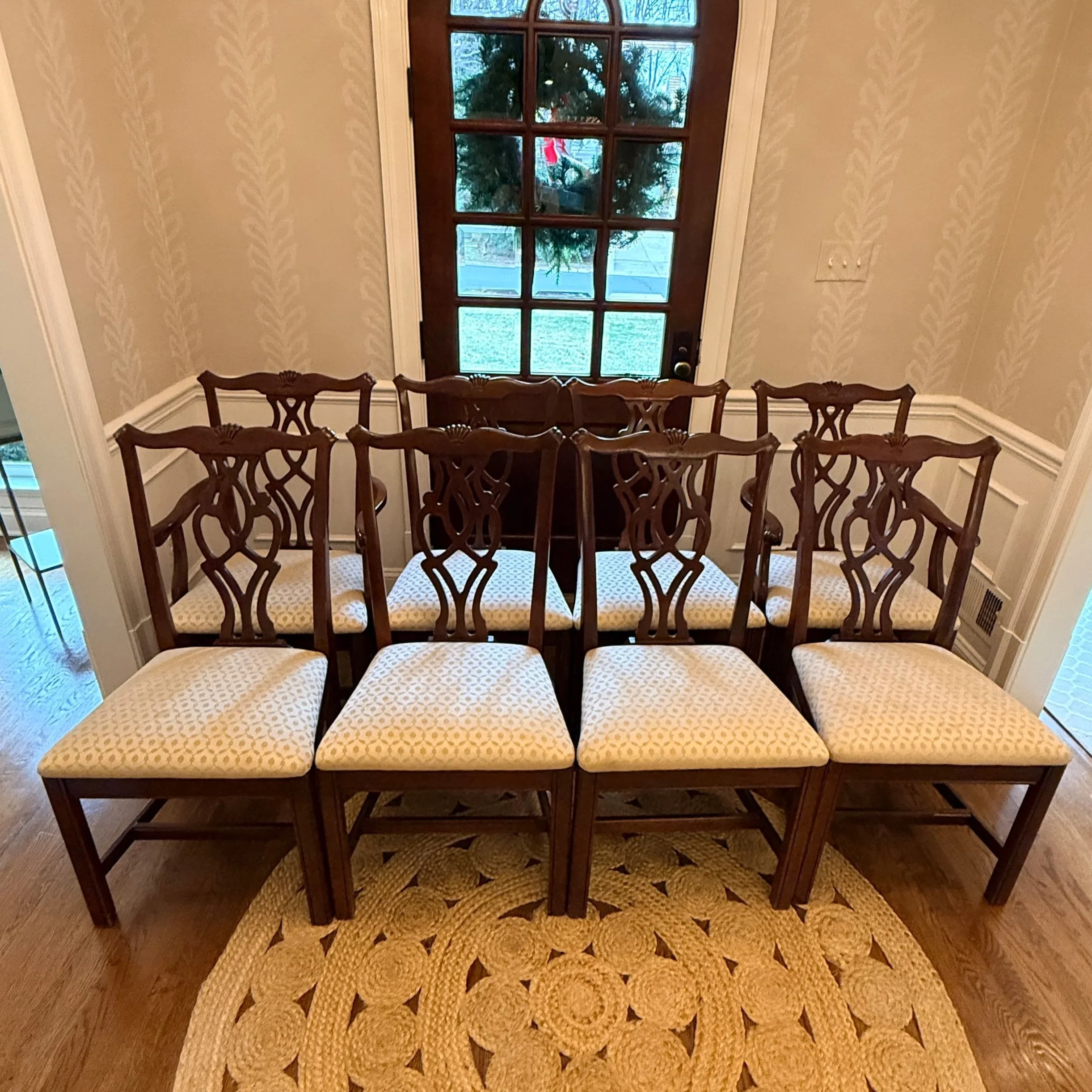 Set of 8 Thomasville Winston Court Chippendale Chairs