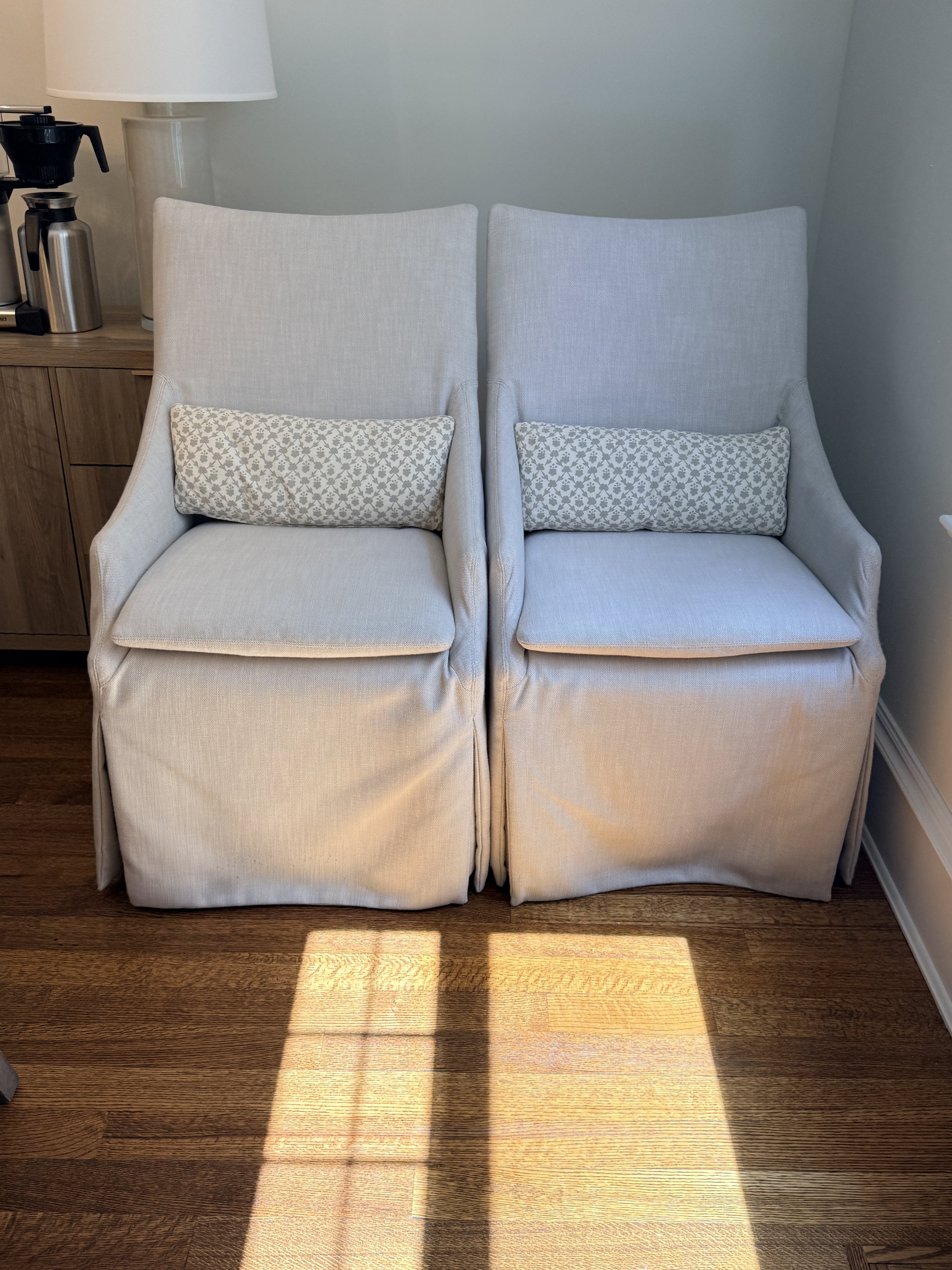 Pair of Lee Industries Host Chairs (5205-01C) on Casters  