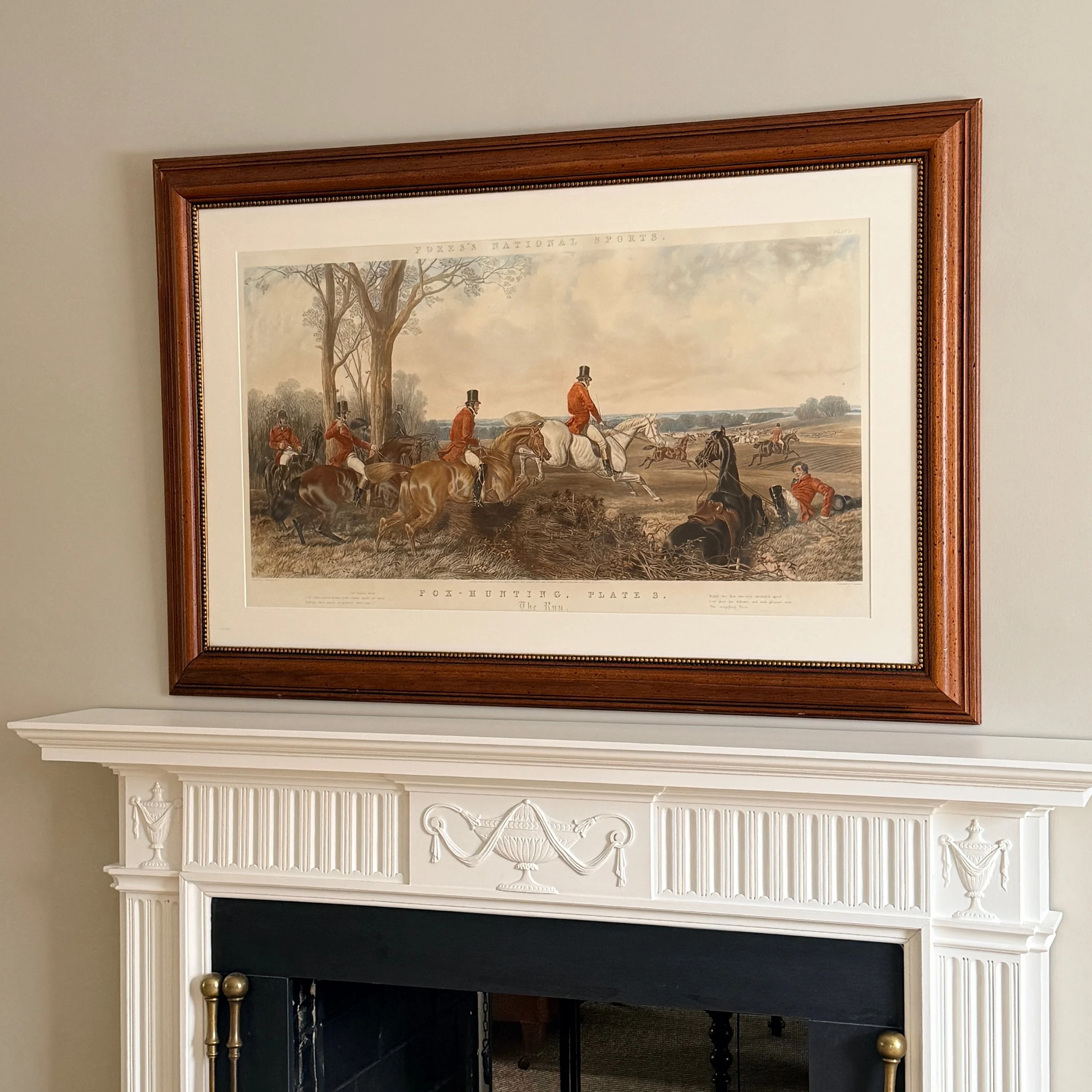 Framed Fores’s National Sports, Fox Hunting Engraving