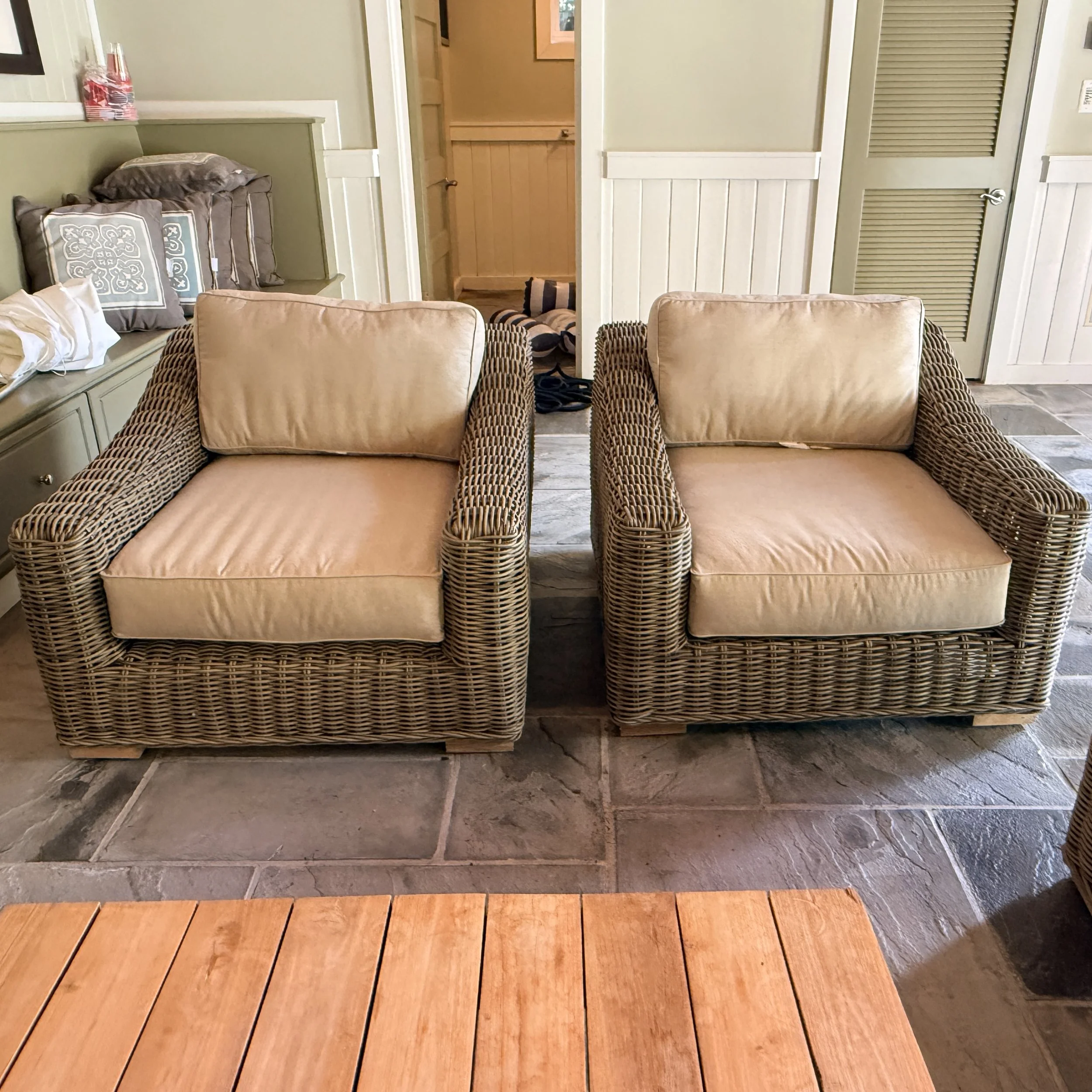 Pair of RH Provence Lounge Chairs