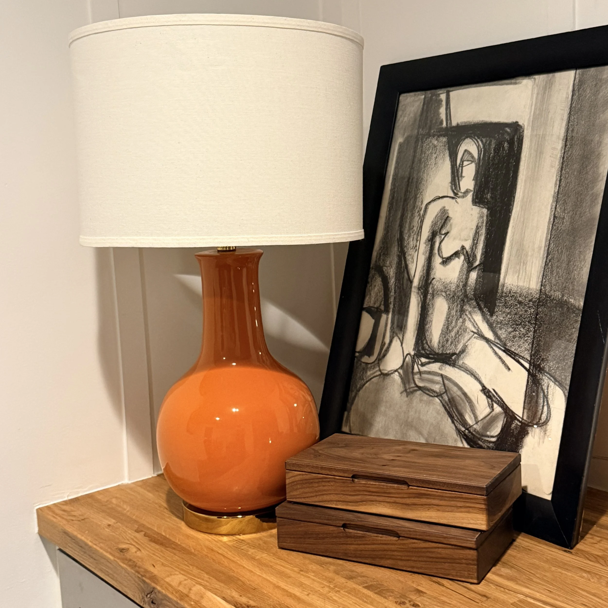 Orange Gourd Lamp