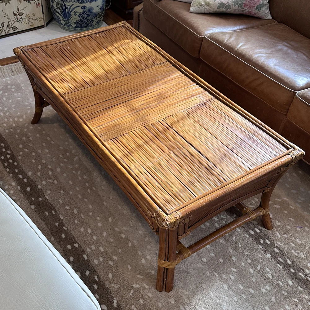 Vintage Rattan Coffee Table — GoneGirl