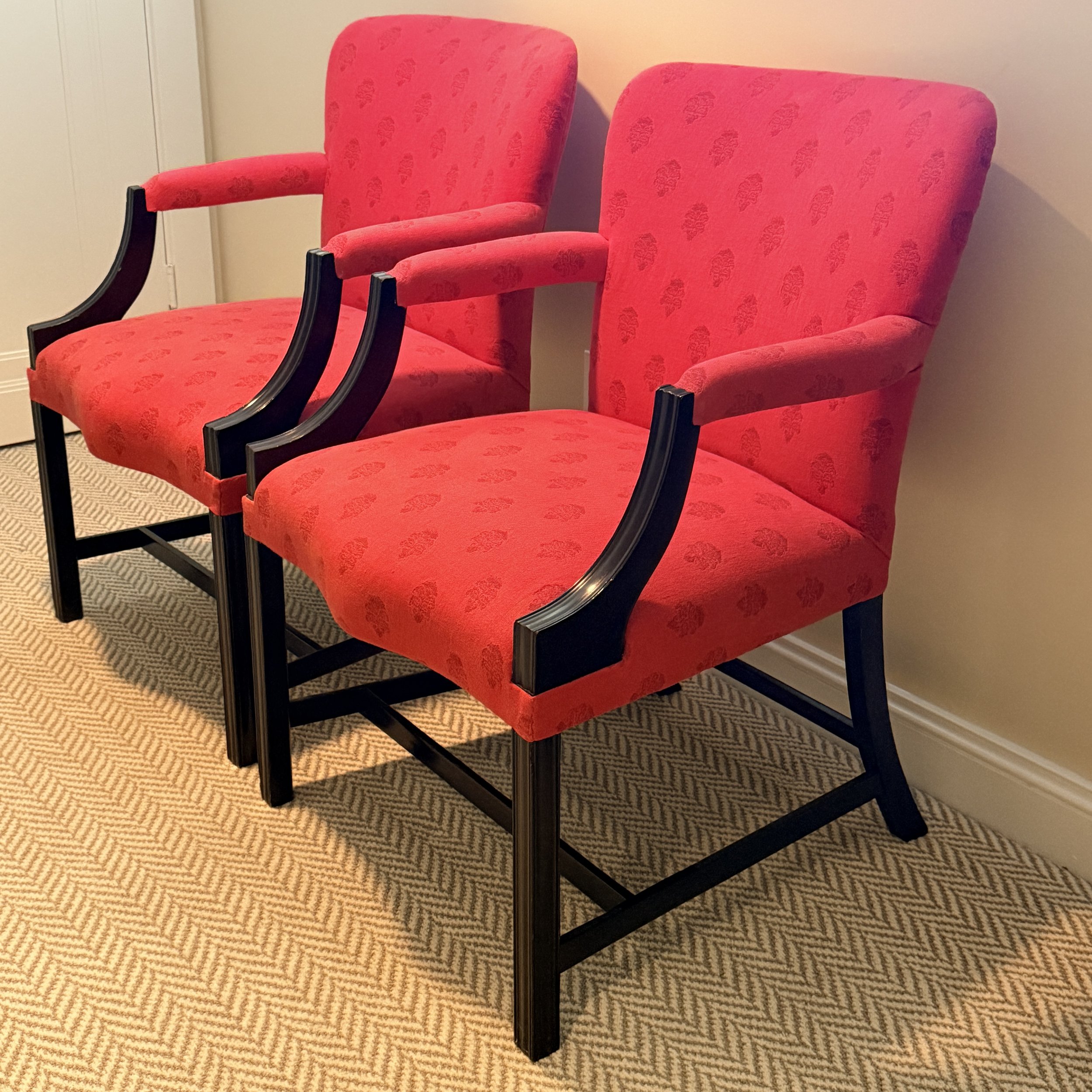 Pair of Rose Tarlow Melrose House Chippendale Arm Chairs