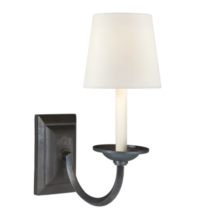 Visual Comfort Flemish Single Sconce in Aged Iron - NASHVILLE