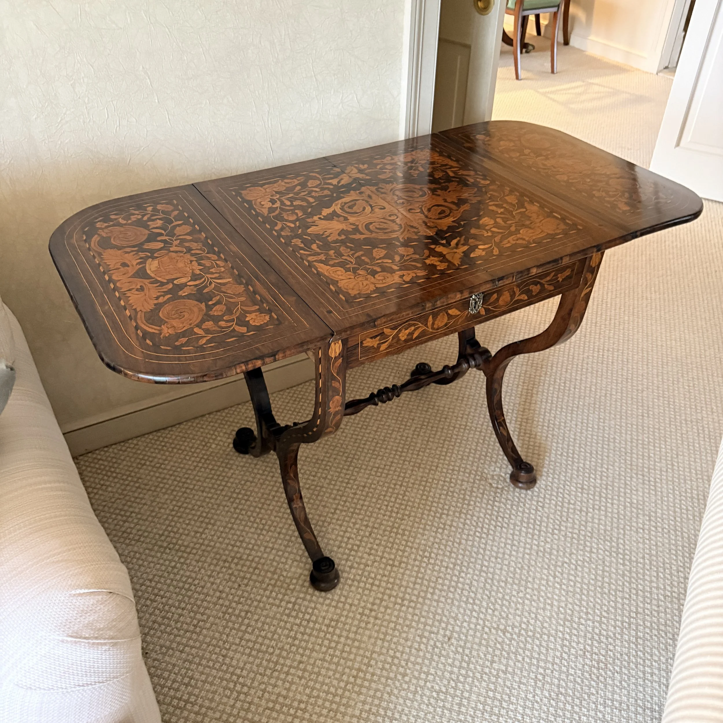 Inlaid Drop-Leaf Table