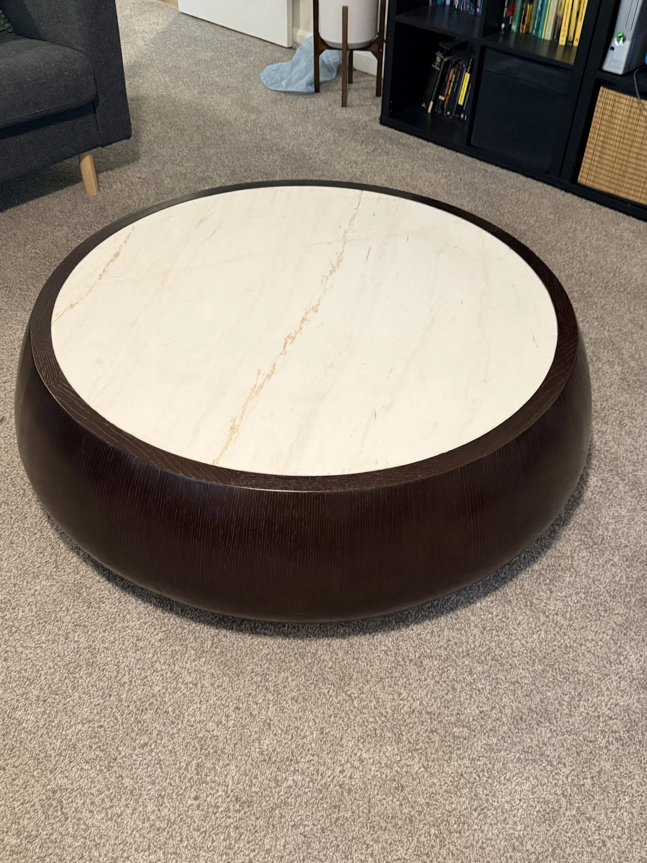 Thomas Pheasant for McGuire Drum Cocktail Table