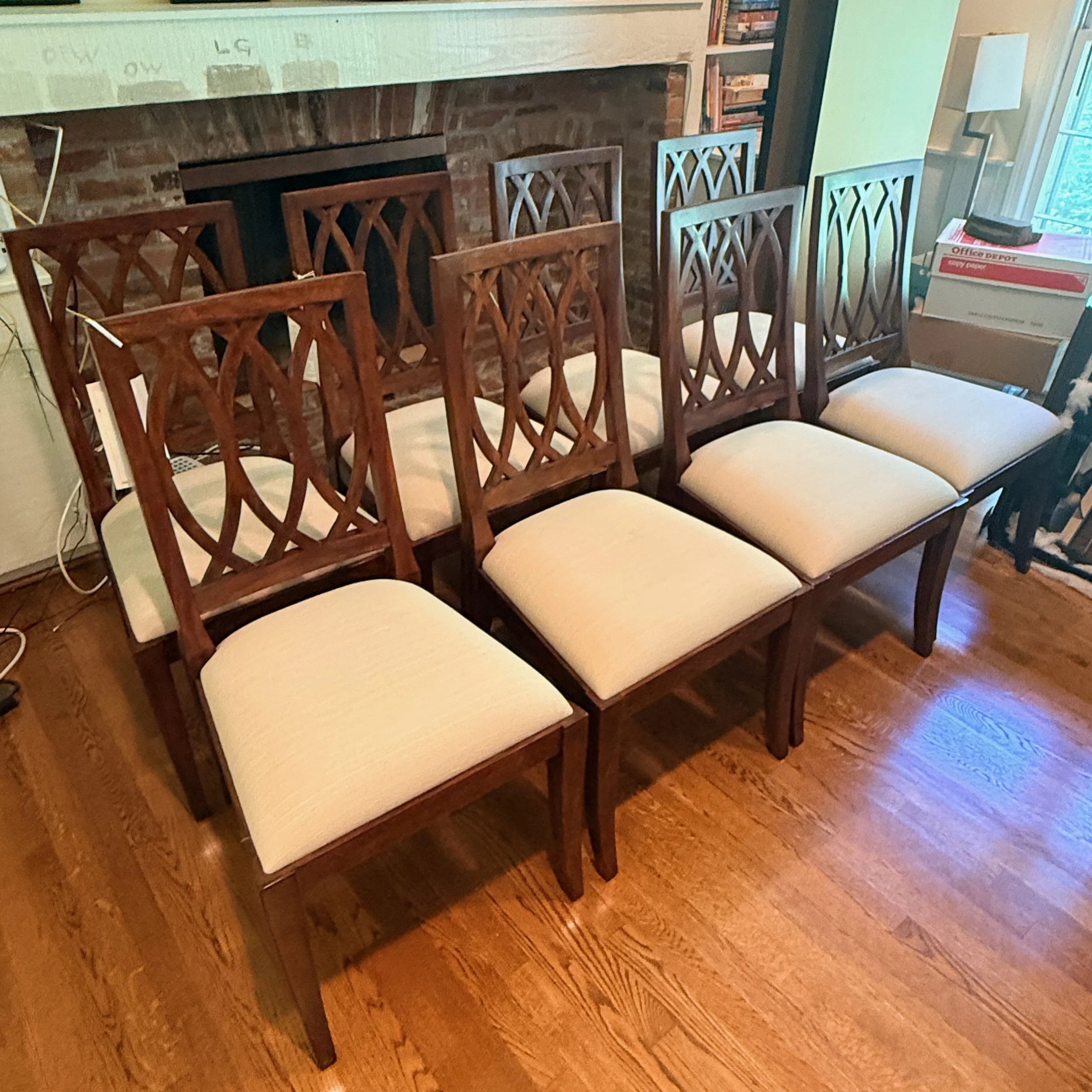 Set of 8 Theodore Alexander Lady Emily’s Invitation Dining Chairs