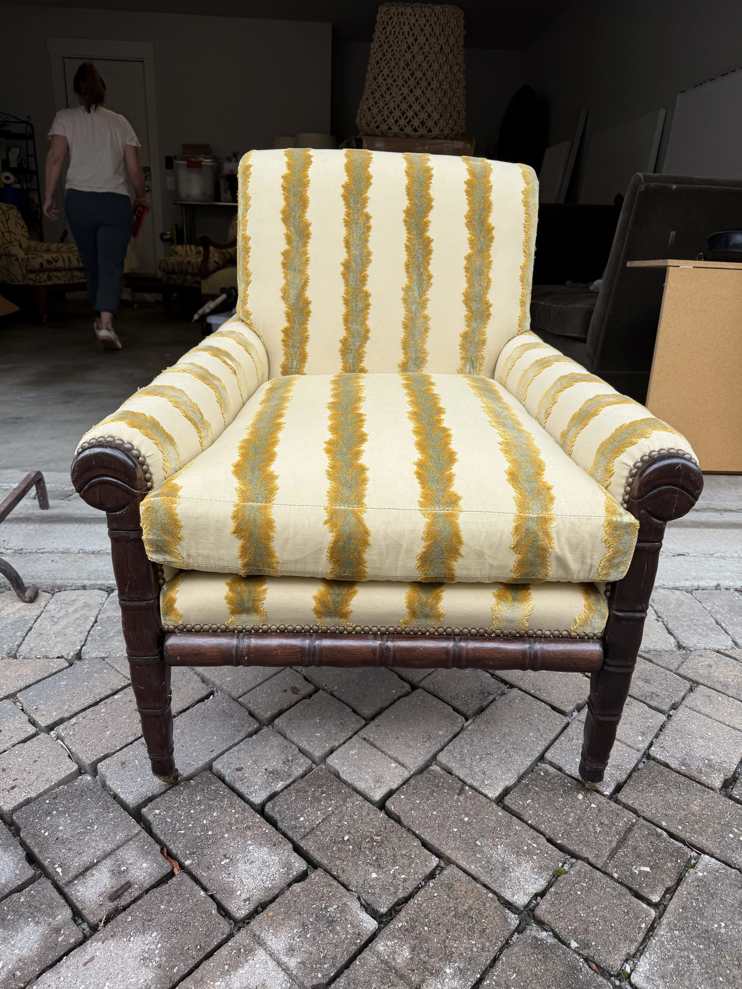 Roll Back Upholstered Side Chair by Glen Armand - NASHVILLE