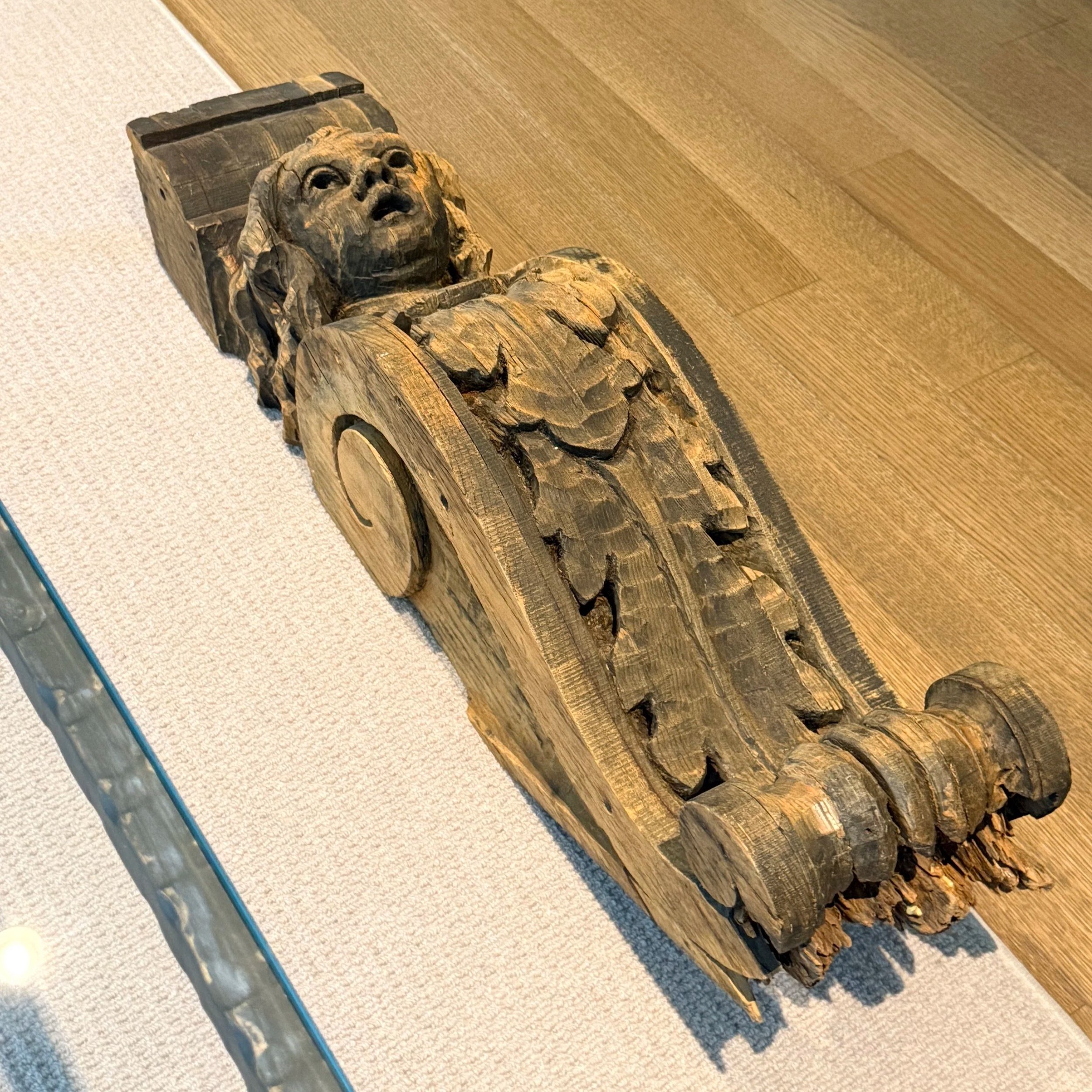 Antique Carved Caryatid