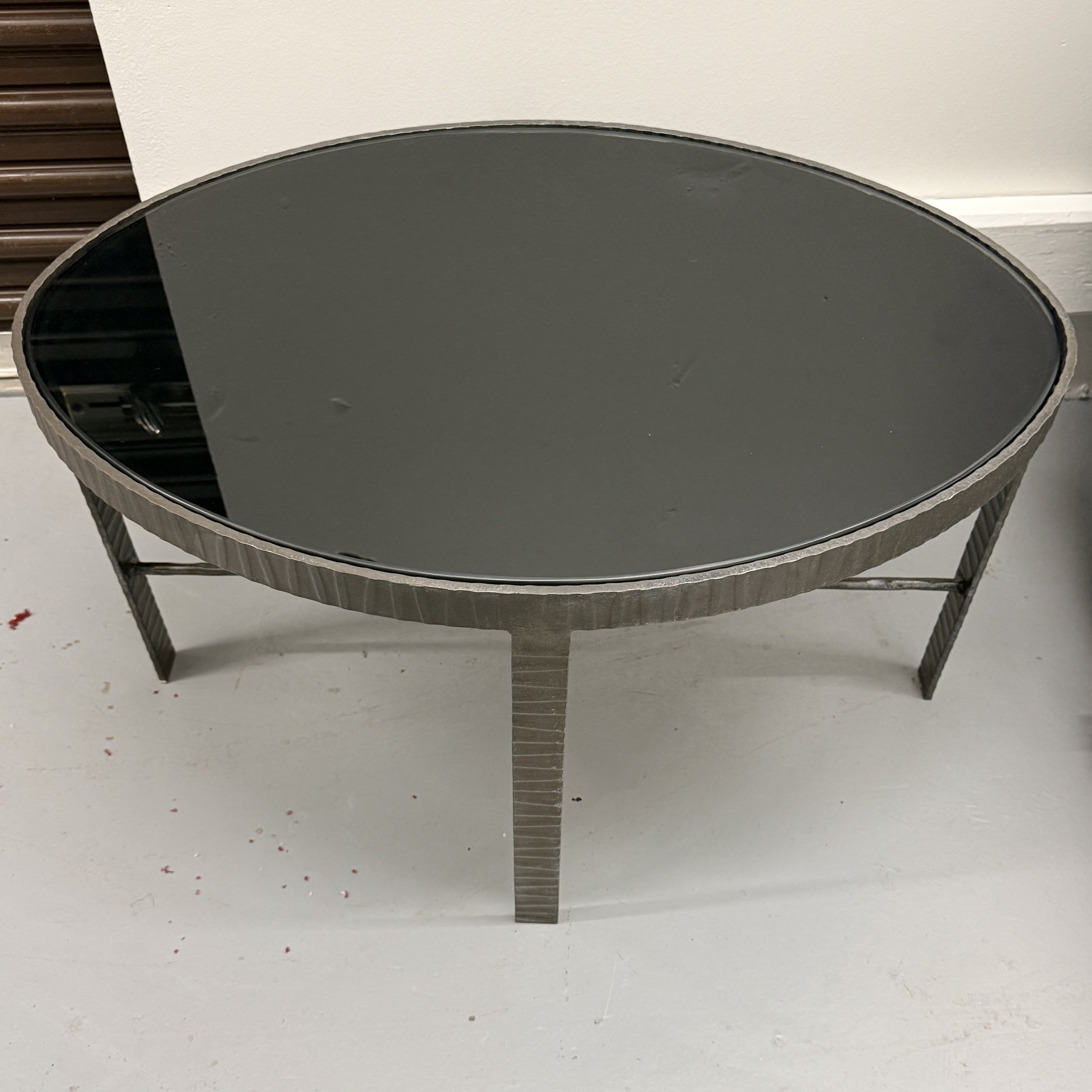 Ward Bennett Black Glass Coffee Table