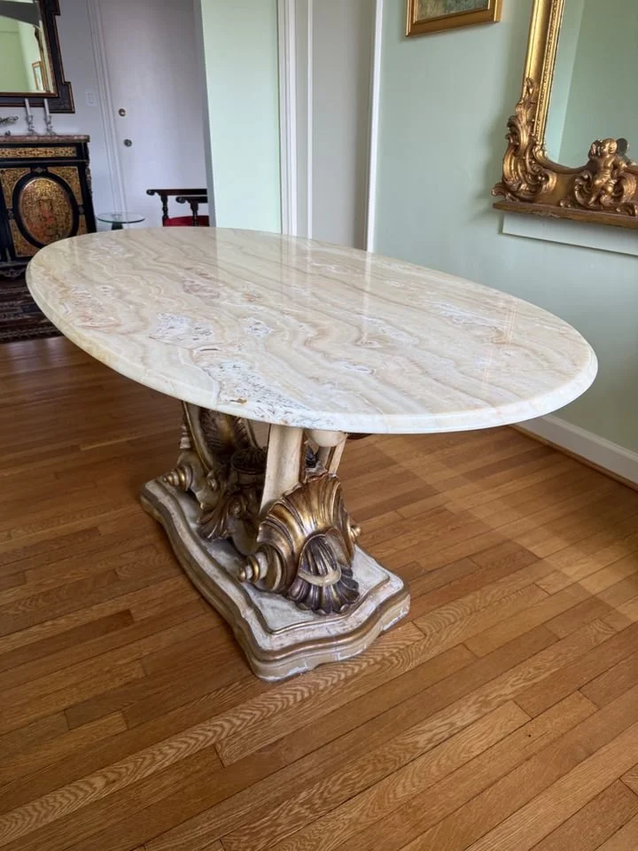 Late 1800s Onyx Top Dining Table