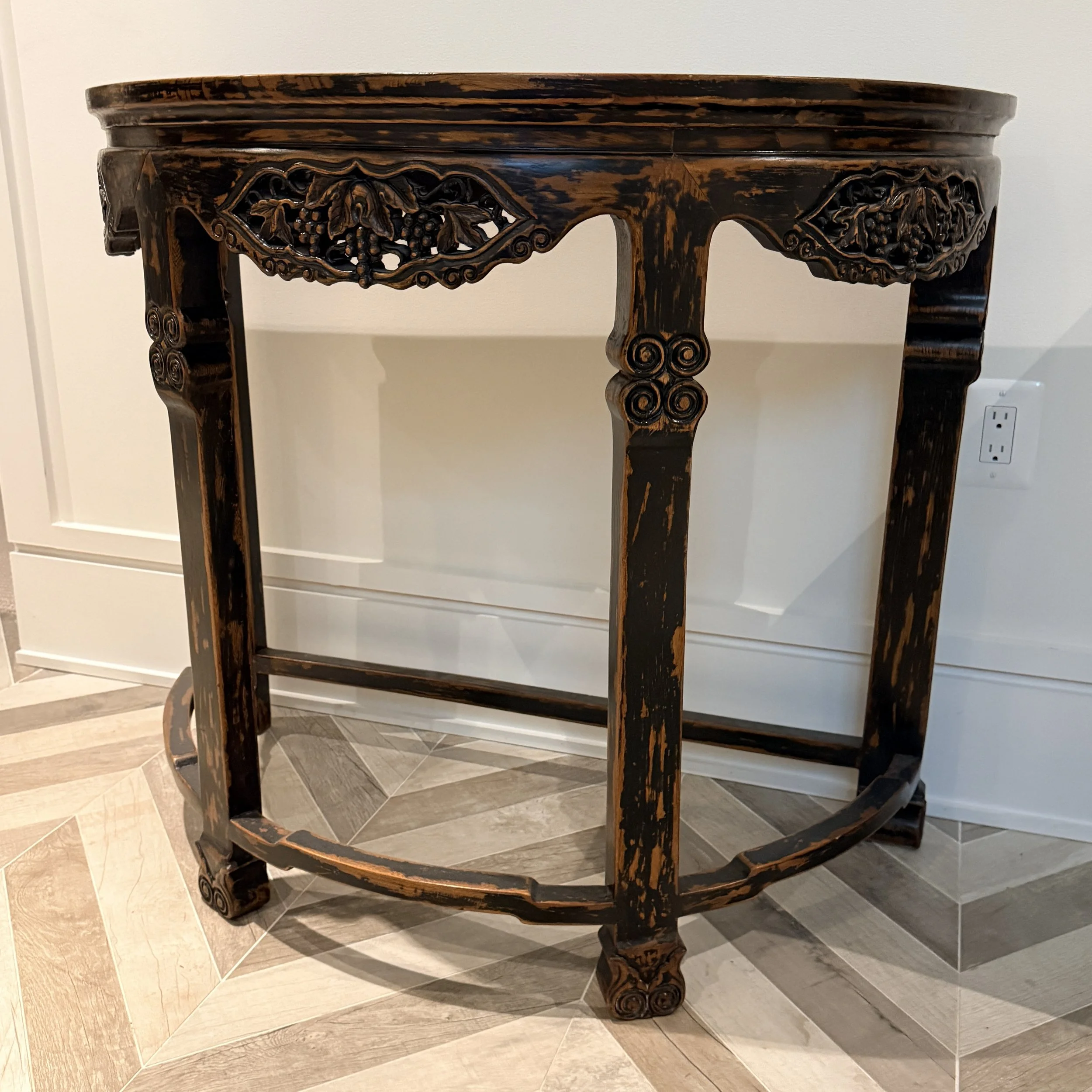 Carved Asian Demilune