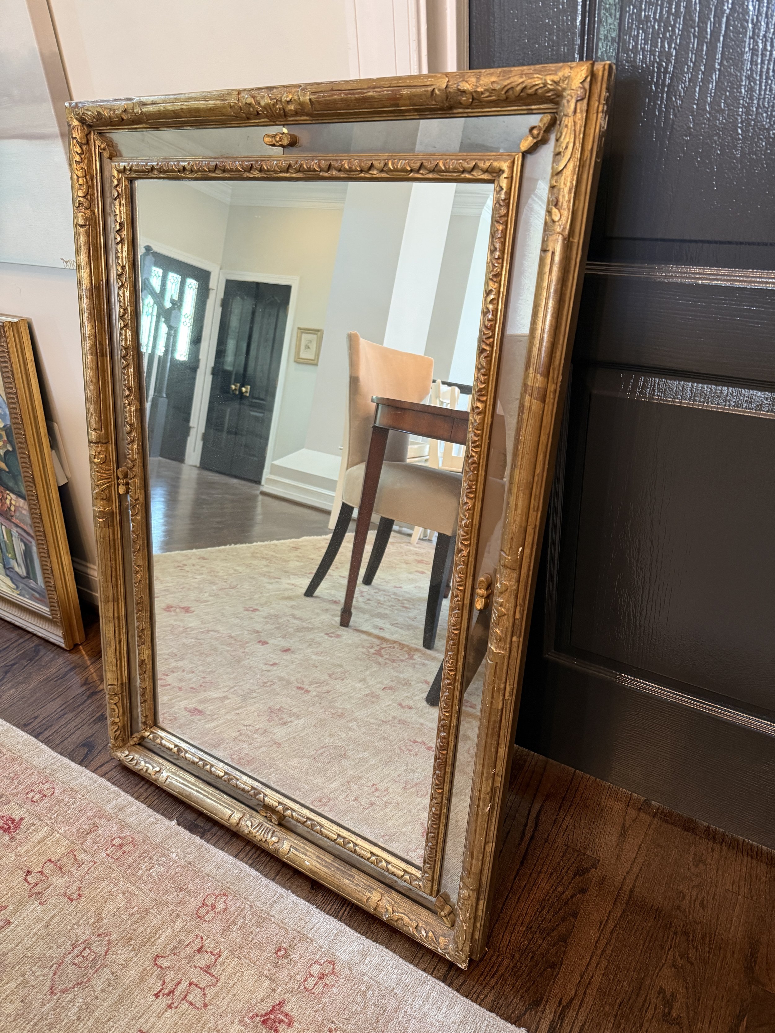 Antique Gilt Parclose Mirror