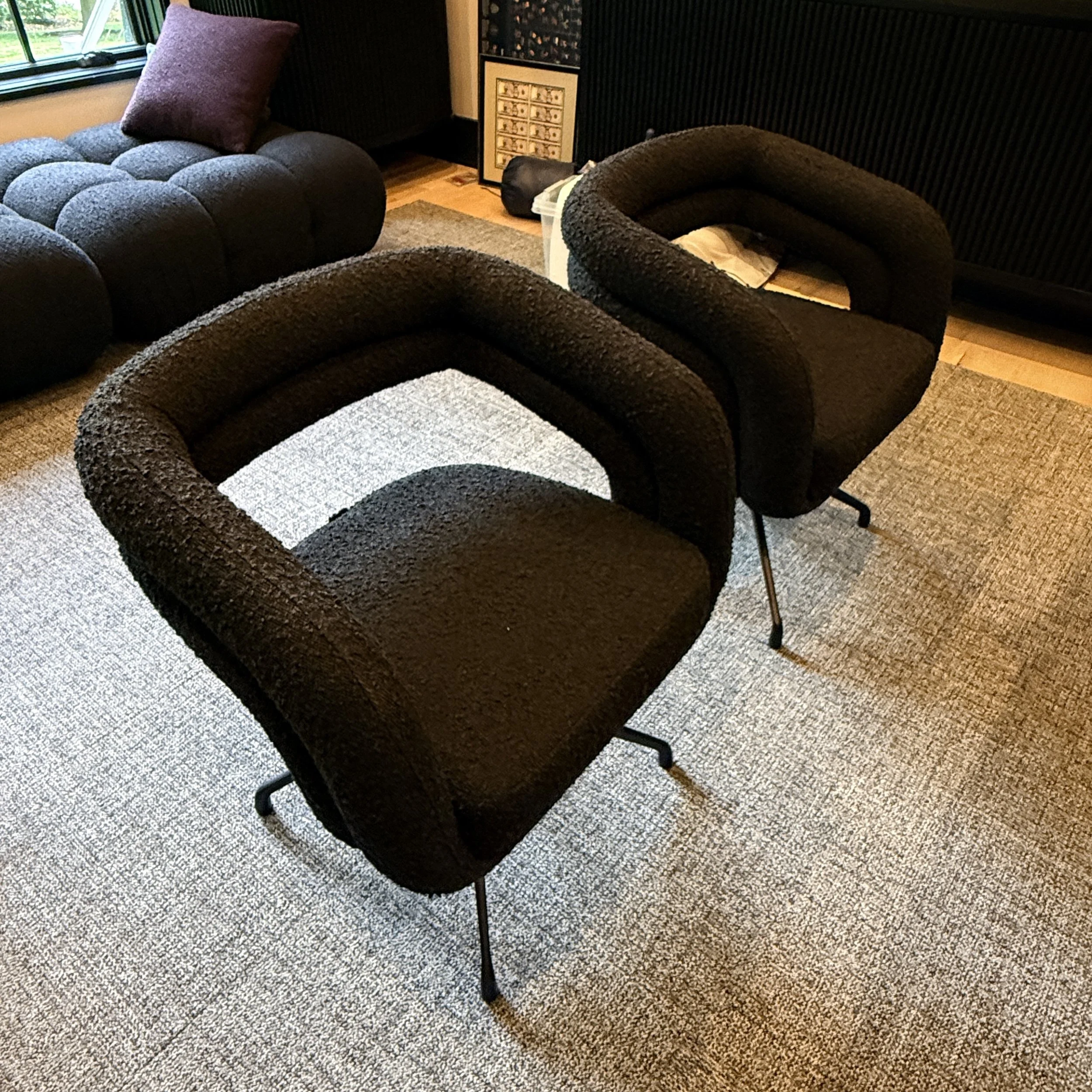 Rove Concepts Mia Chairs in Caviar Boucle