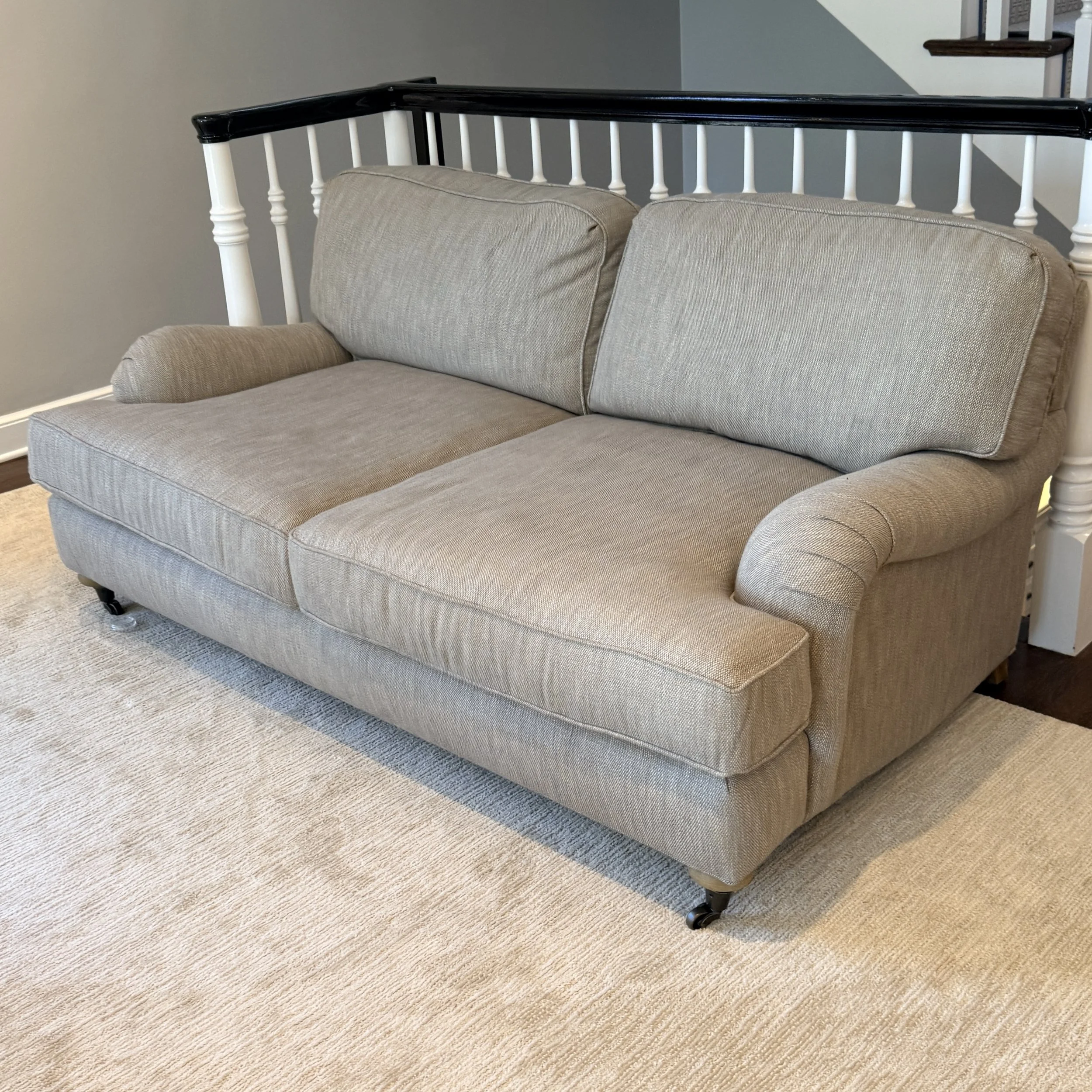 RH English Roll Arm Two Seat Sofa
