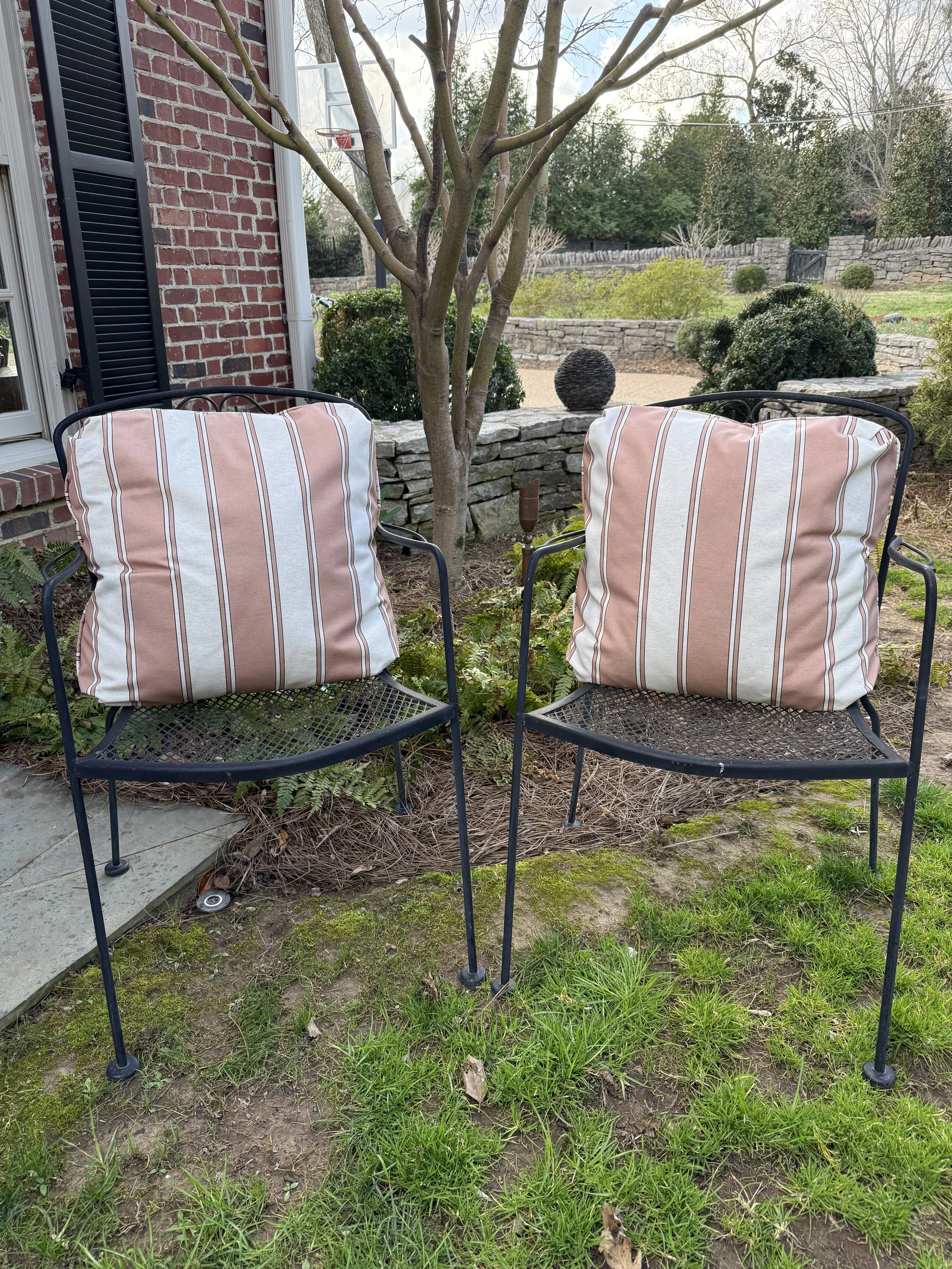 Pair of Striped Indoor Outdoor Pillows- NASHVILLE