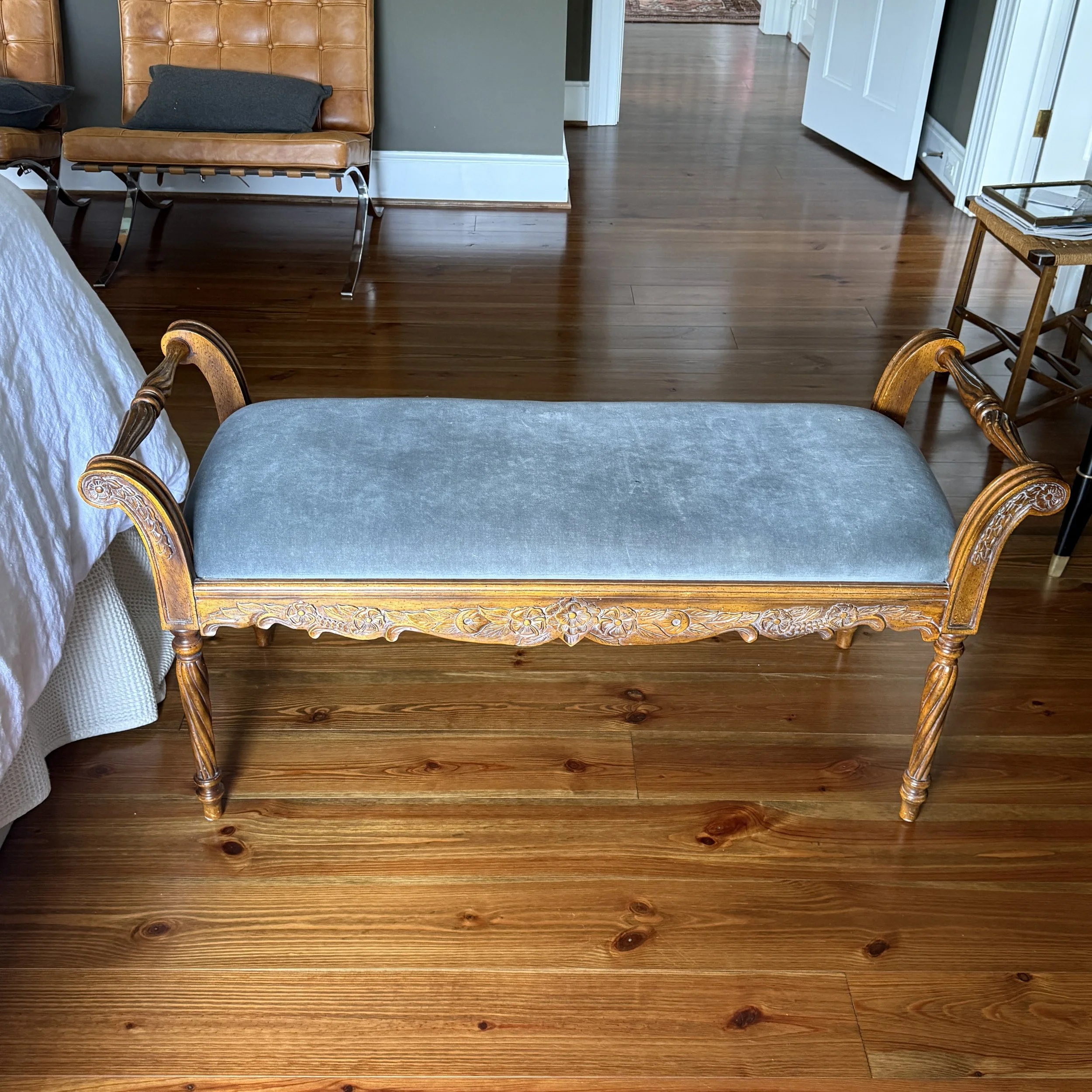Vintage Carved Bench