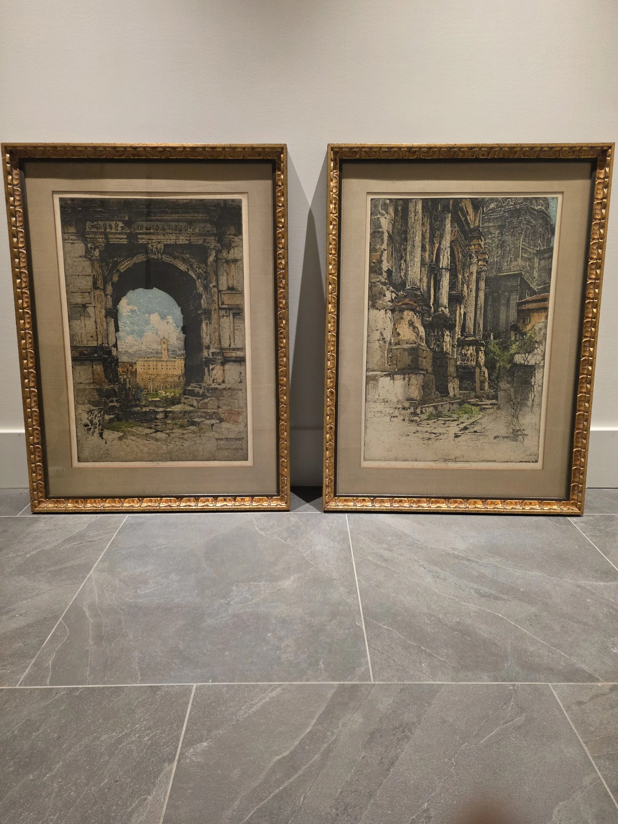 Pair of Etchings by Luigi Kasimir - NASHVILLE