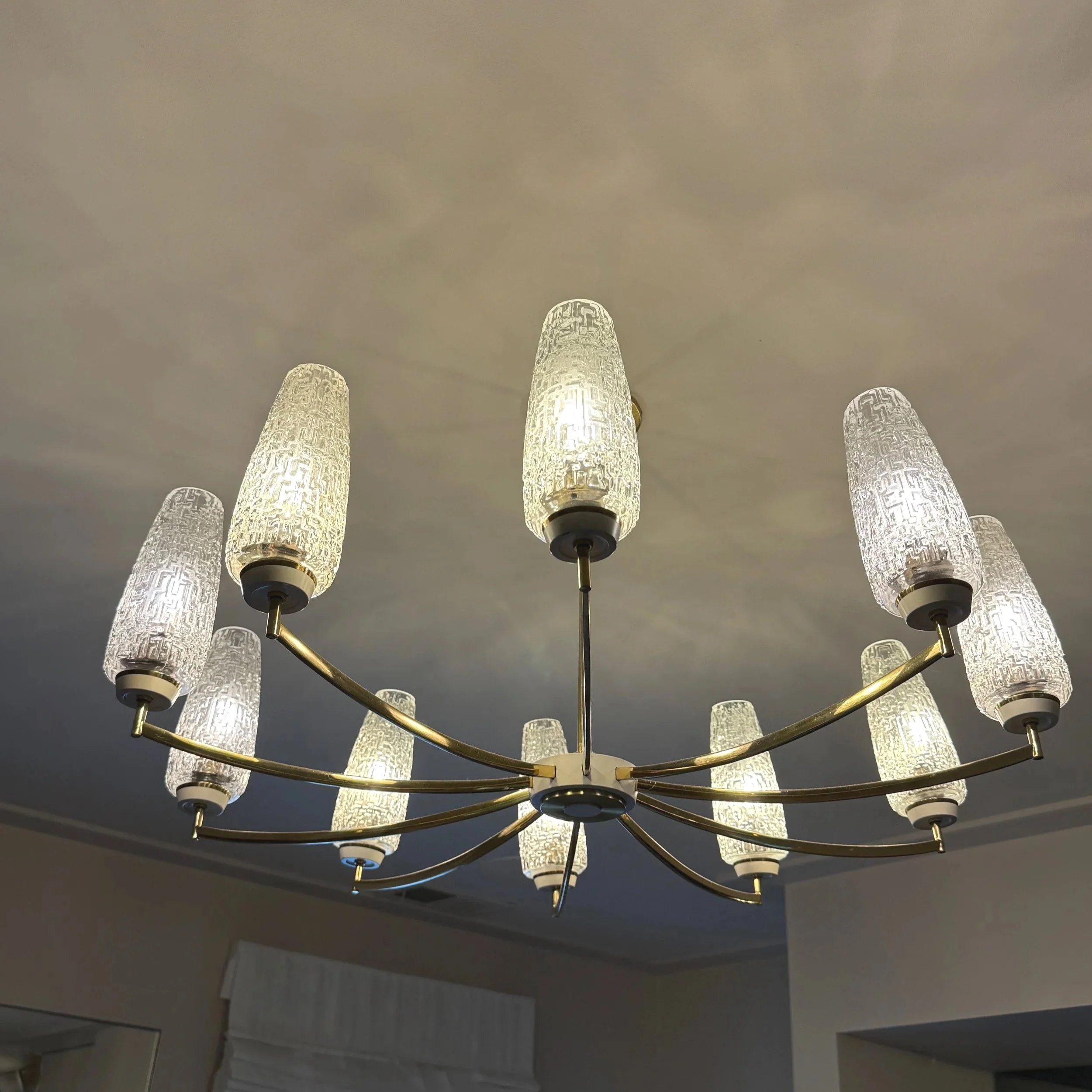 Vintage 10 Light Chandelier by Kaiser Leuchten