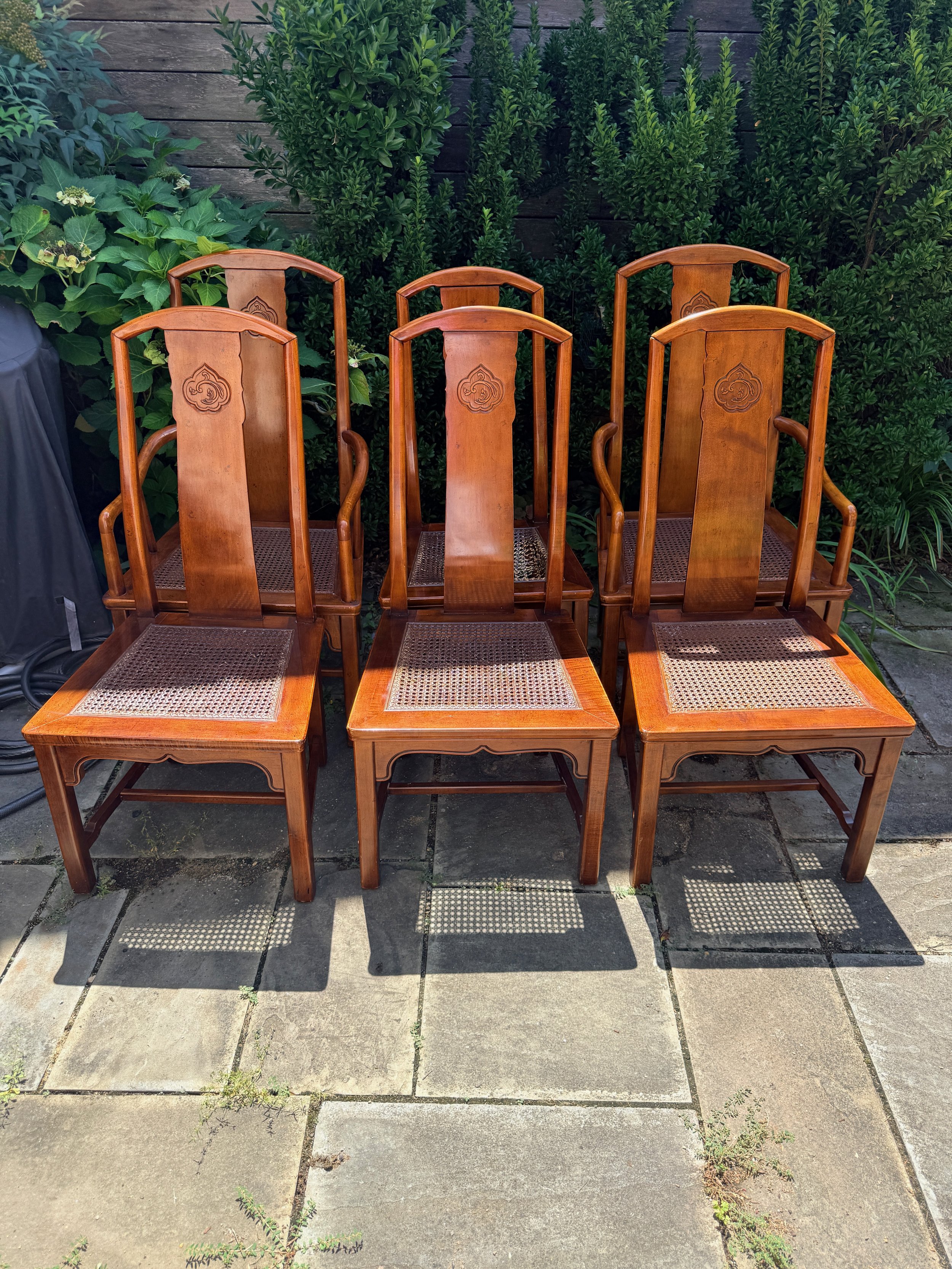 Set of 6 Vintage Henredon Chinese Chippendale Chairs