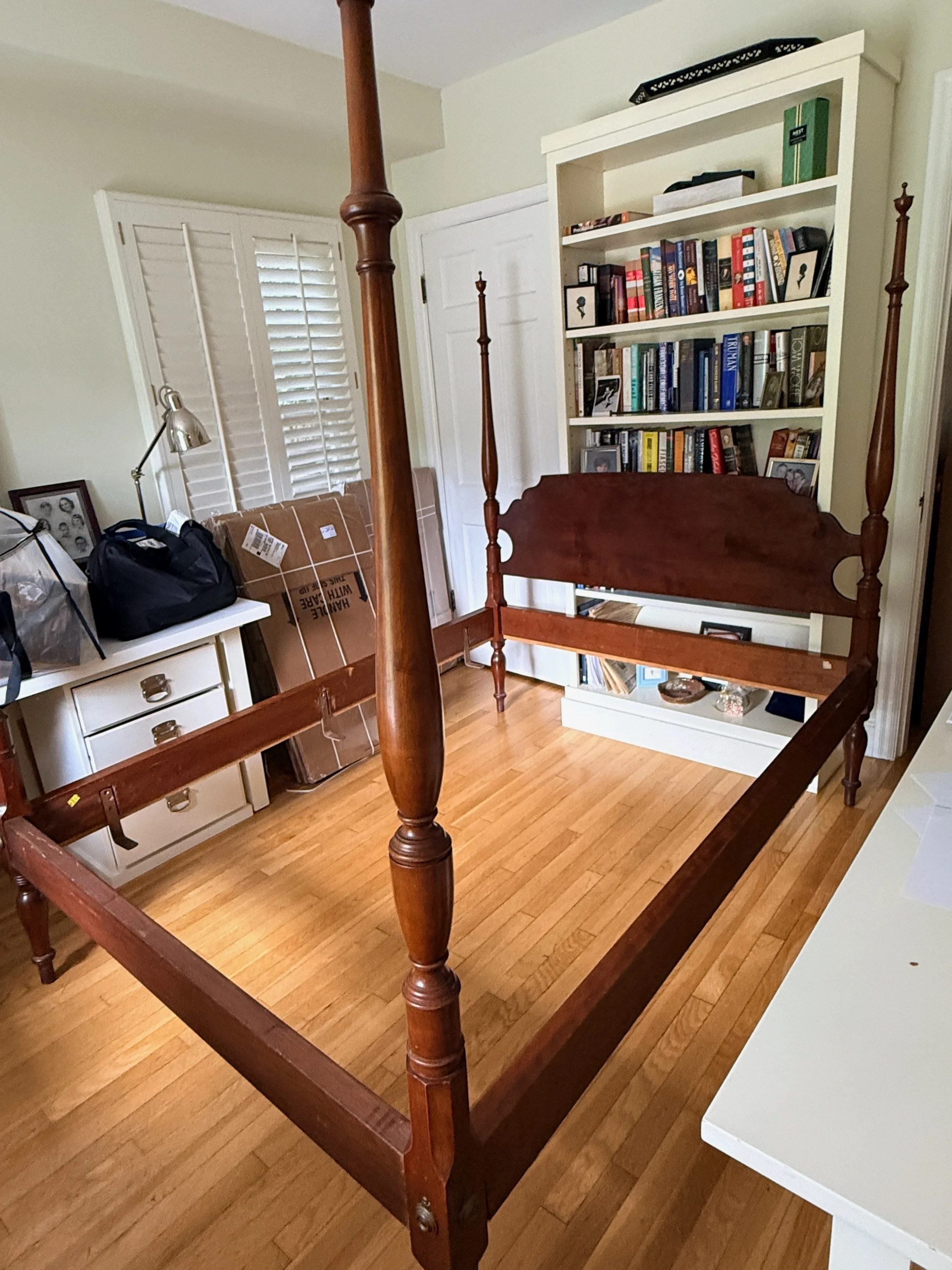Hand-Crafted Early 1950s Four Poster Bed