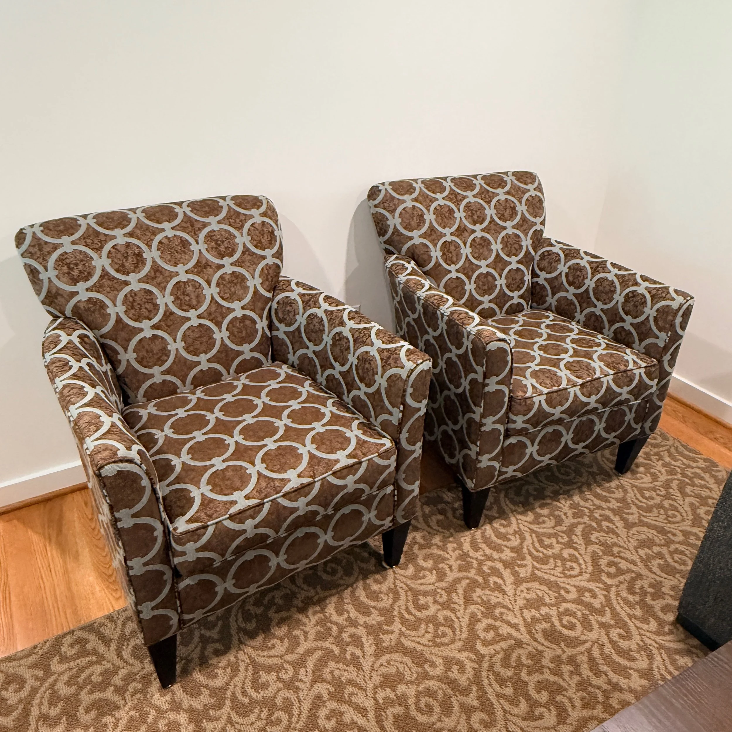 Pair Rowe Furniture Lounge Chairs 
