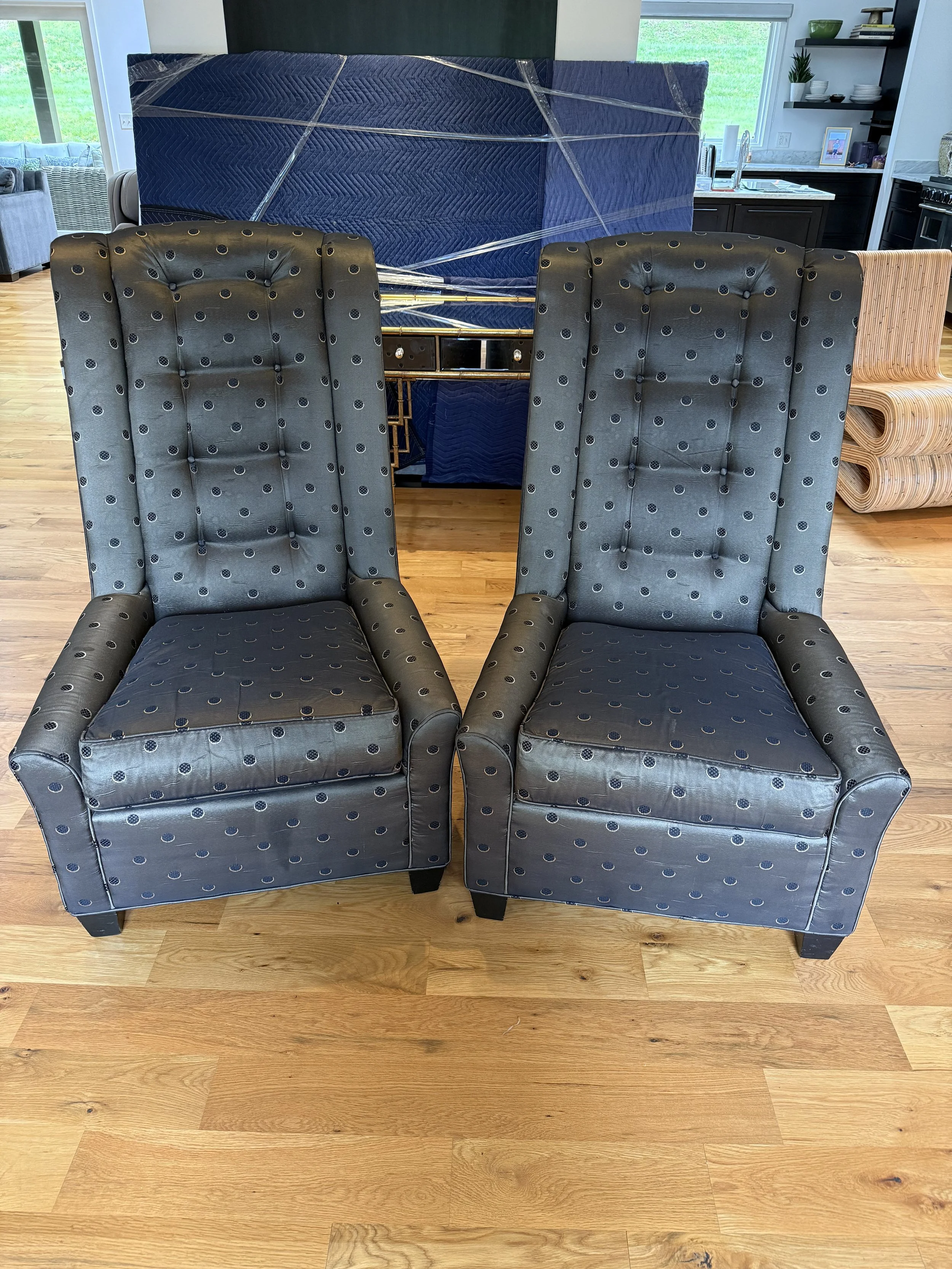 Pair of High Back Upholstered Side Chairs - NASHVILLE
