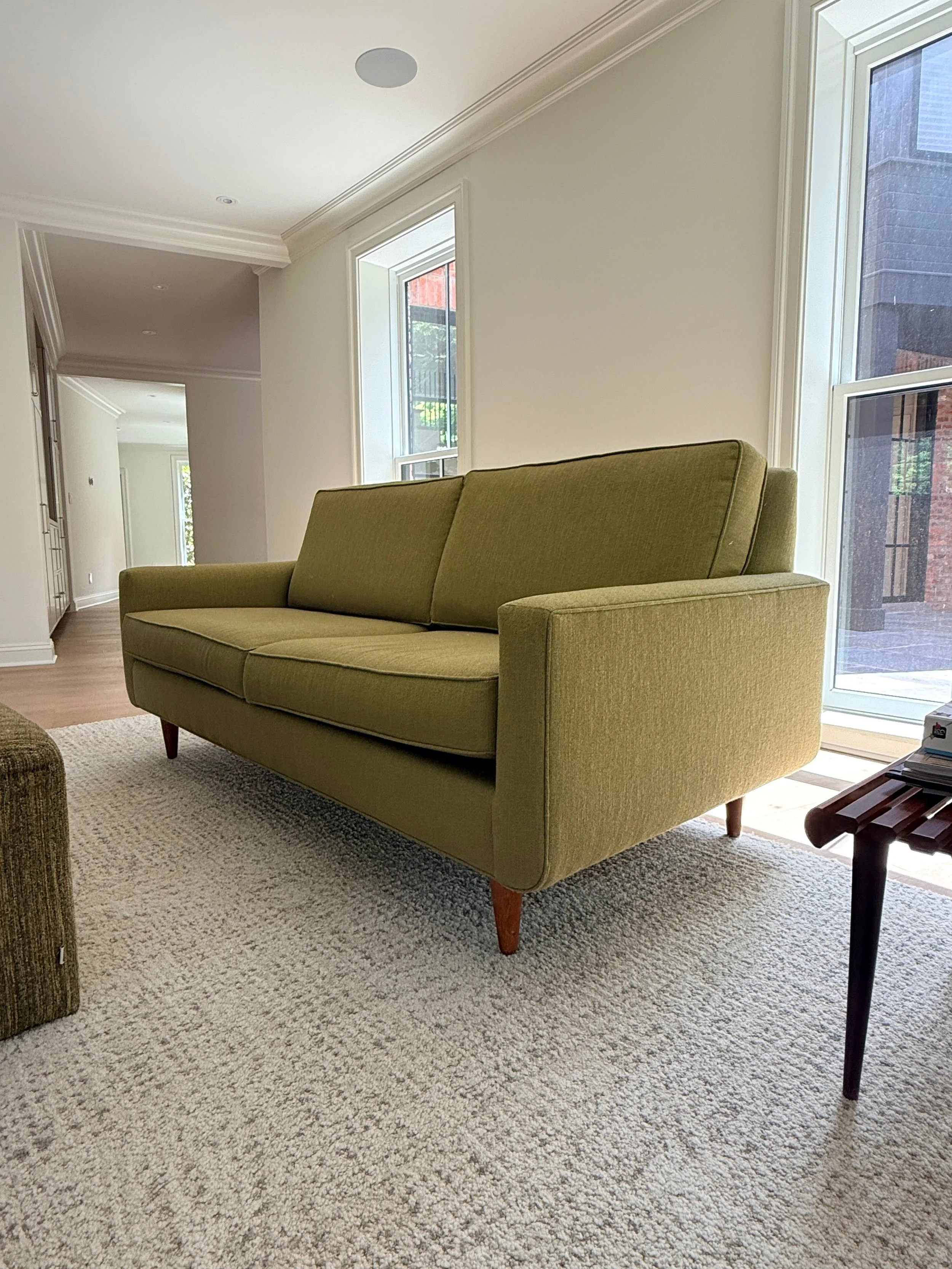 Vintage Room and Board Green Sofa