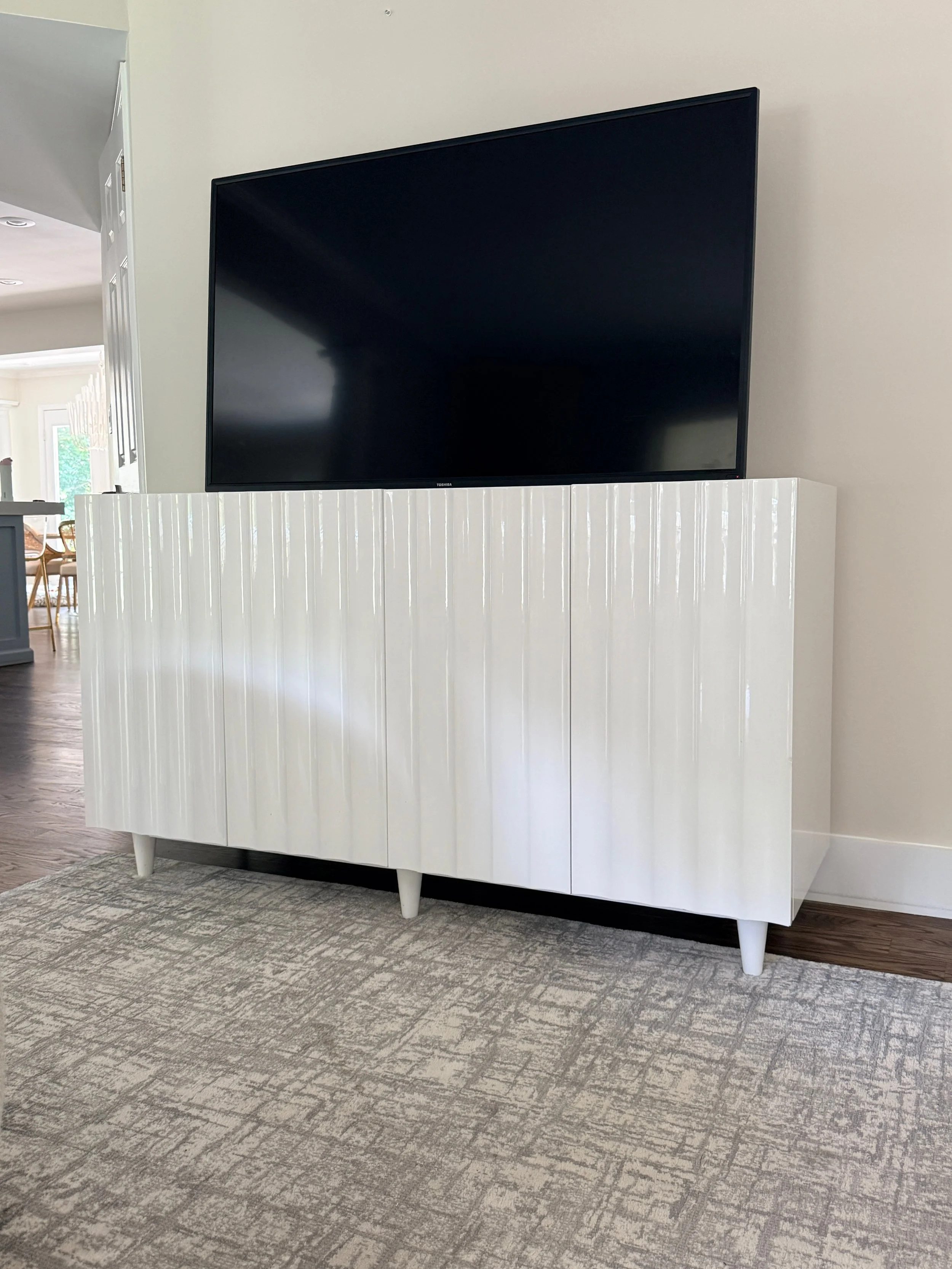 Odette Cabinet from Worlds Away in White Lacquer