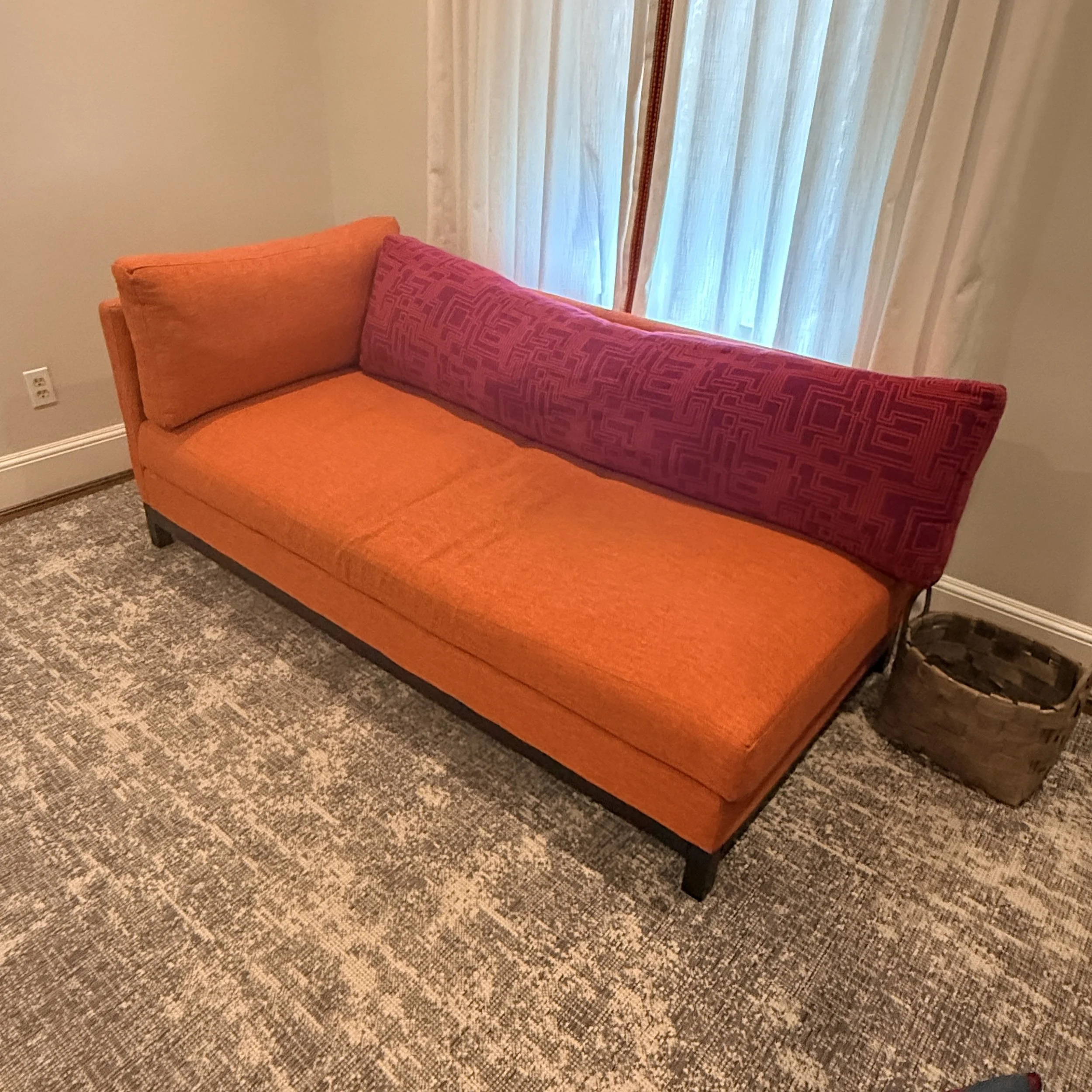 Joybird Arwen Bumper Chaise with Custom Cushion